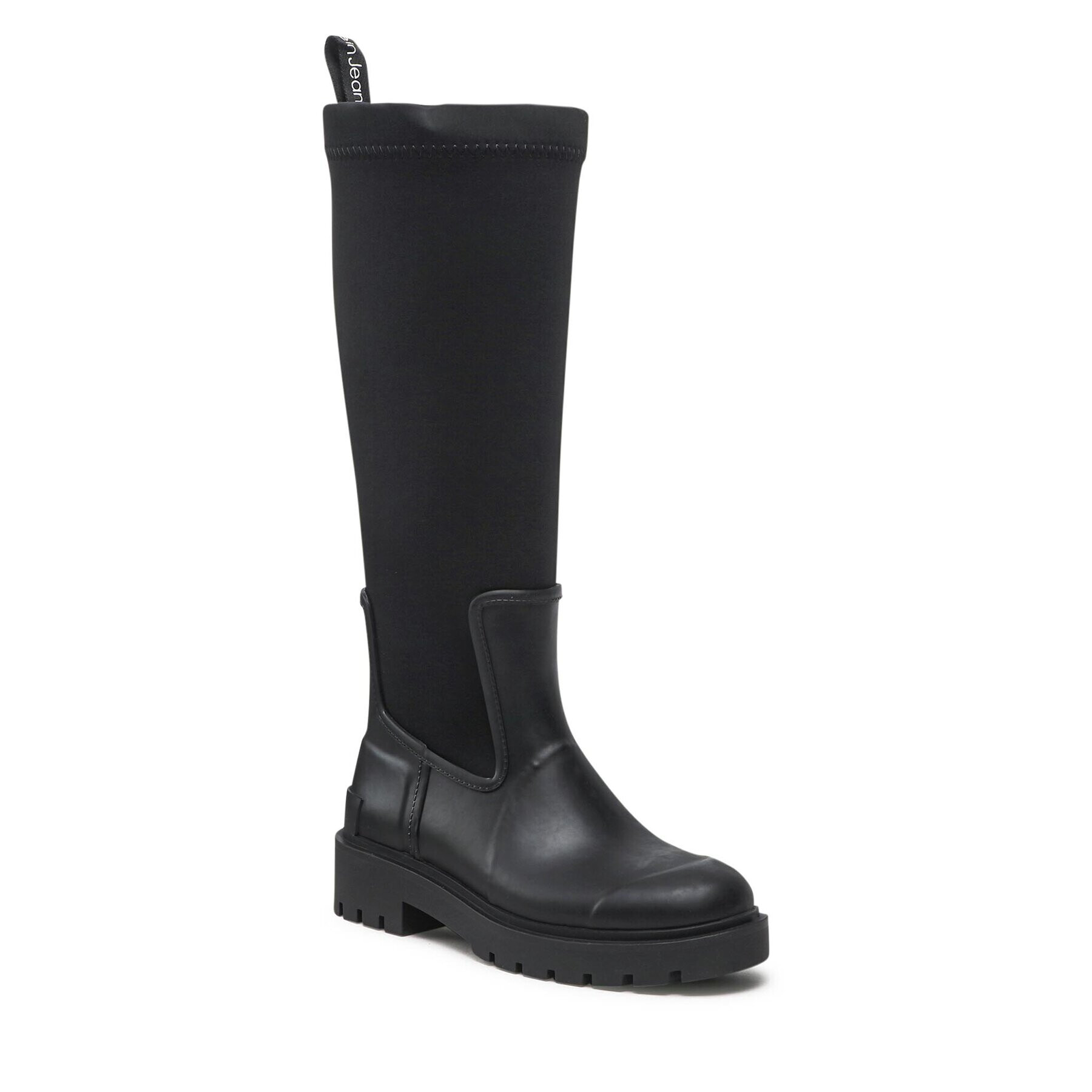 Calvin Klein Jeans Gumicsizma High Rainboot Neoprene YW0YW00838 Fekete - Pepit.hu