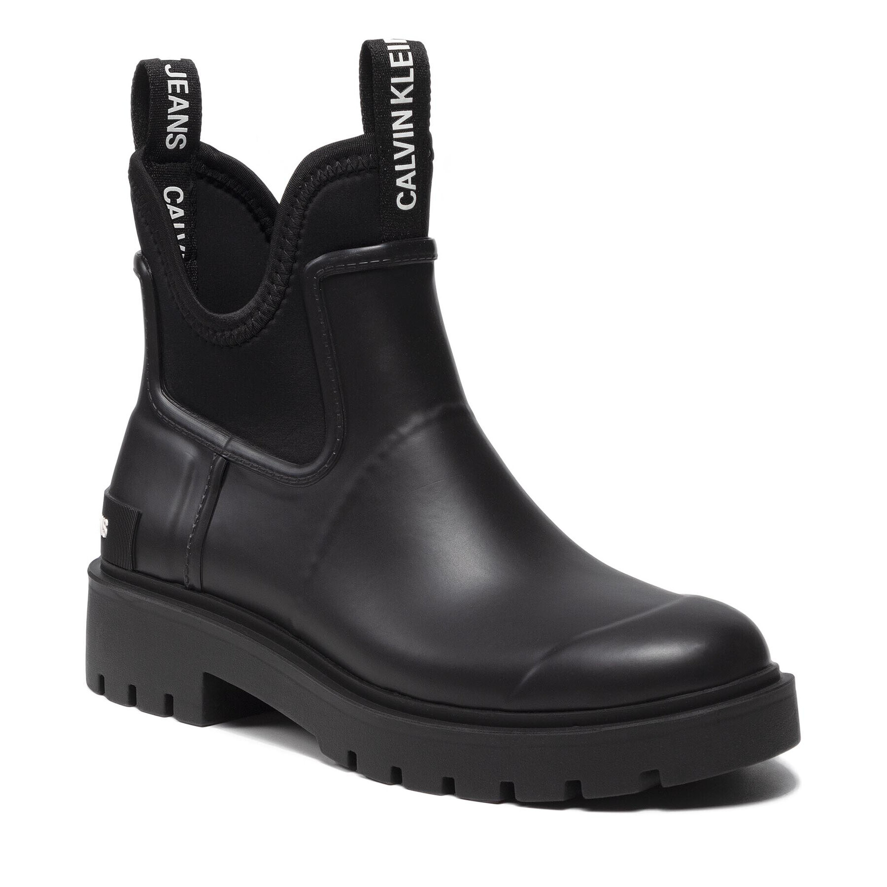 Calvin Klein Jeans Gumicsizma Mid Rainboot Chelsea YW0YW00424 Fekete - Pepit.hu