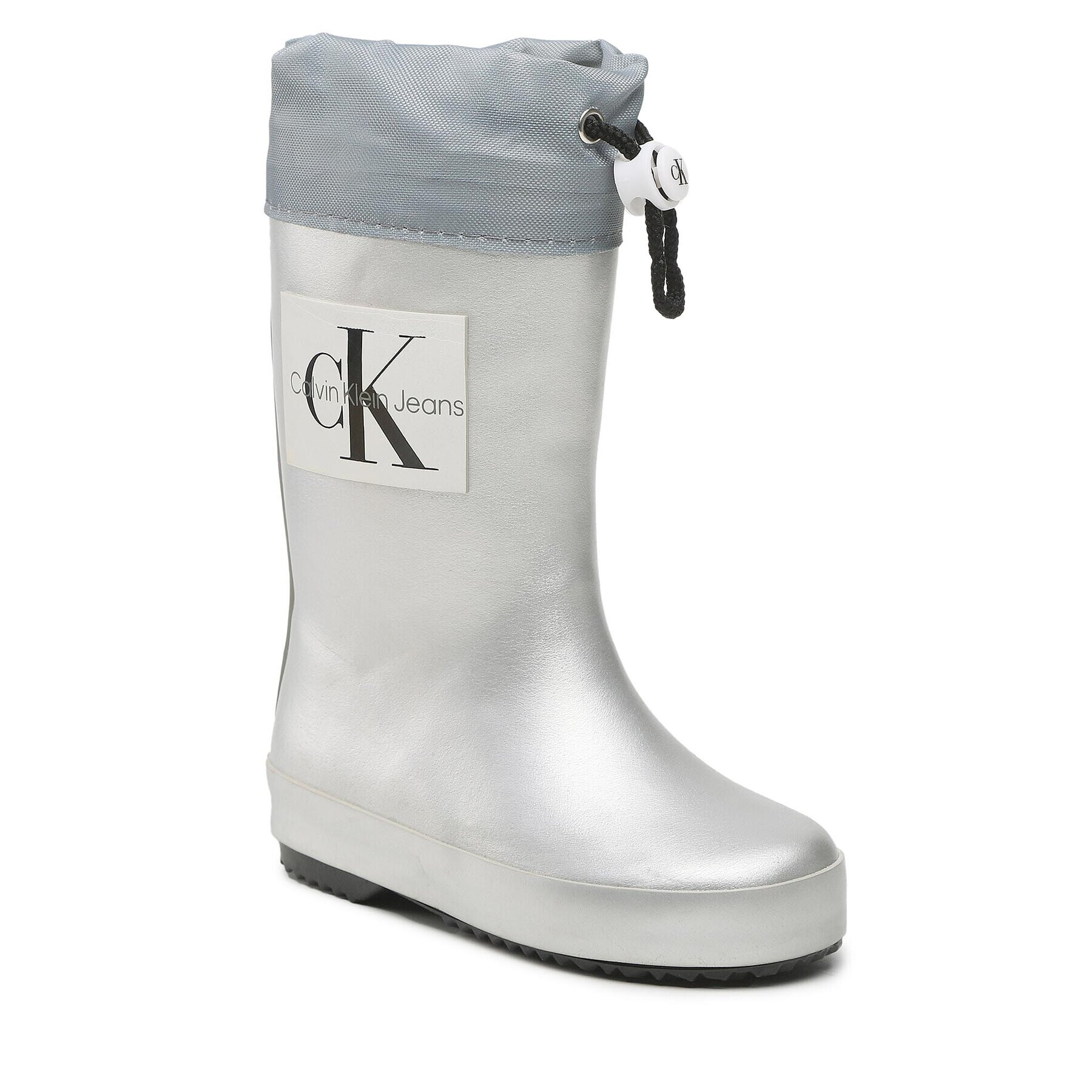 Calvin Klein Jeans Gumicsizma Rain Boot V3X6-80425-0083 M Ezüst - Pepit.hu