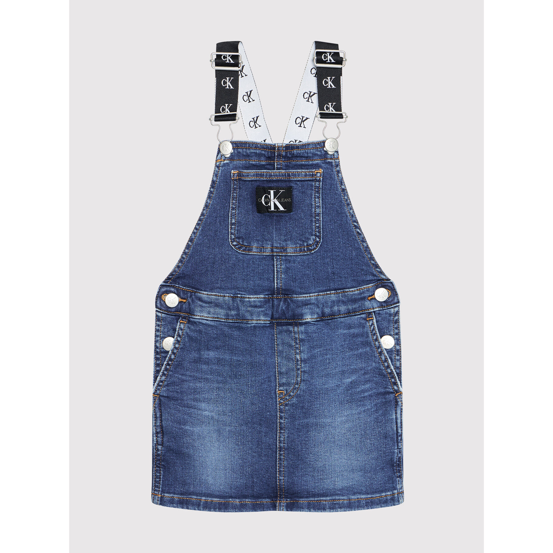 Calvin Klein Jeans Hétköznapi ruha Denim Dungaree IG0IG01205 Sötétkék Regular Fit - Pepit.hu