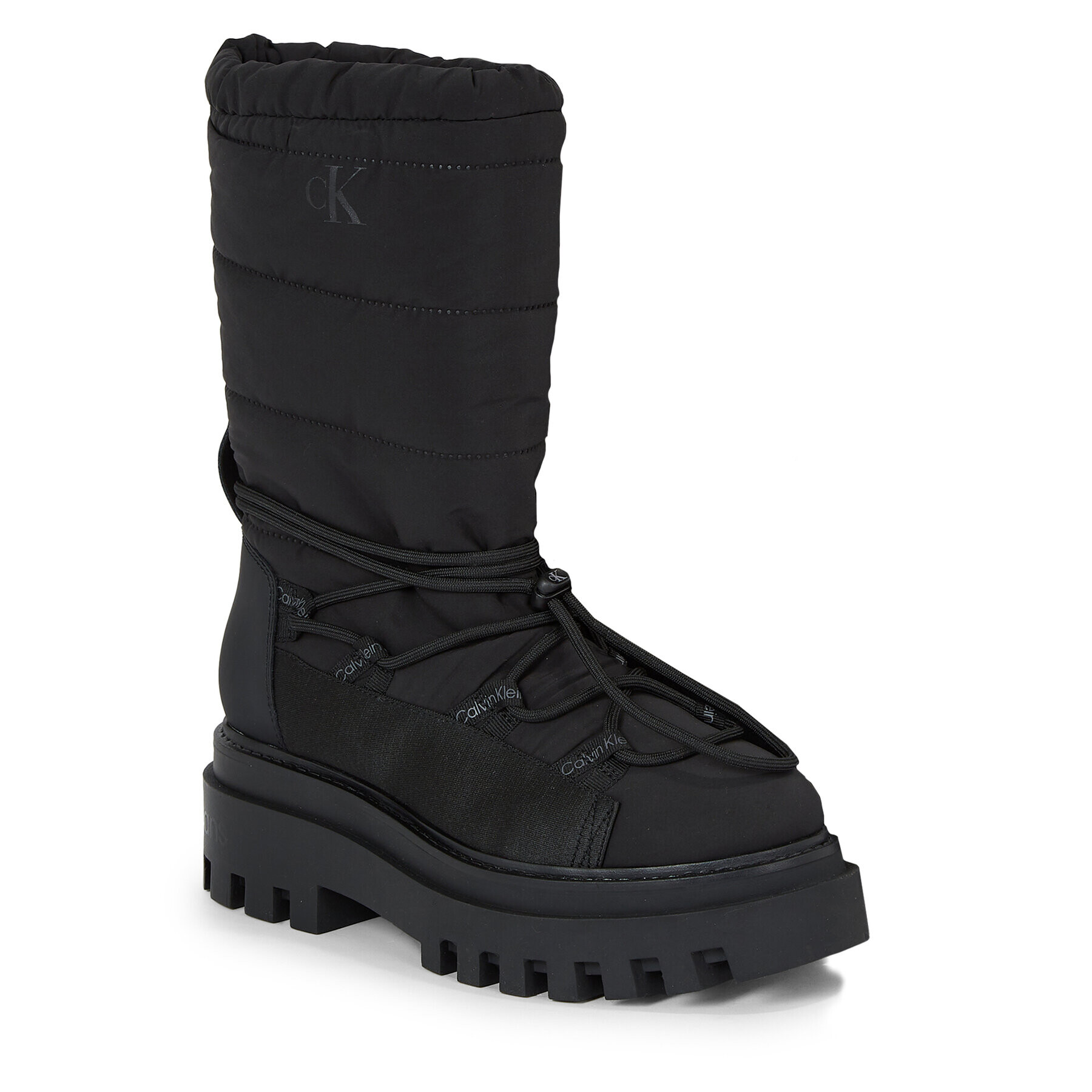 Calvin Klein Jeans Hótaposó Flatform Snow Boot Nylon Wn YW0YW01146 Fekete - Pepit.hu