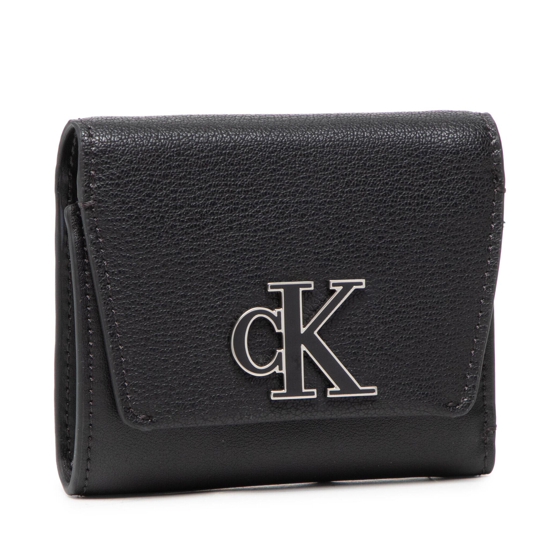 Calvin Klein Jeans Kis női pénztárca Minimal Monogram Med Trifold K60K609349 Fekete - Pepit.hu