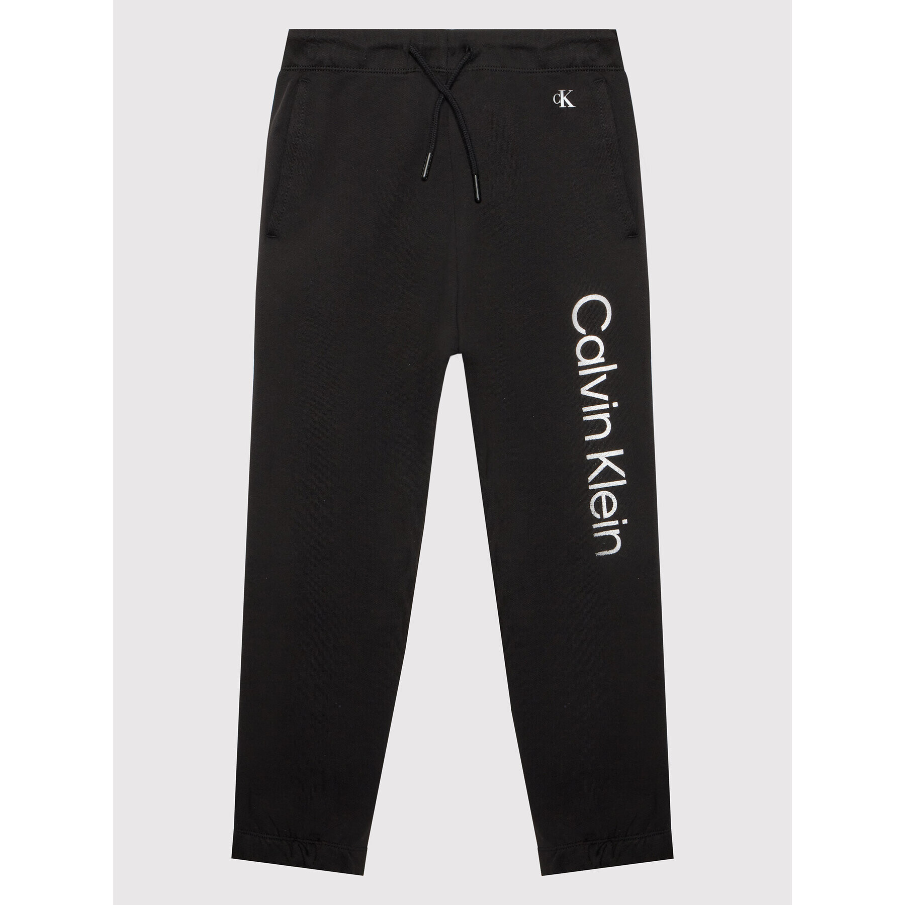 Calvin Klein Jeans Melegítő alsó Inst Silver Logo IG0IG01435 Fekete Regular Fit - Pepit.hu