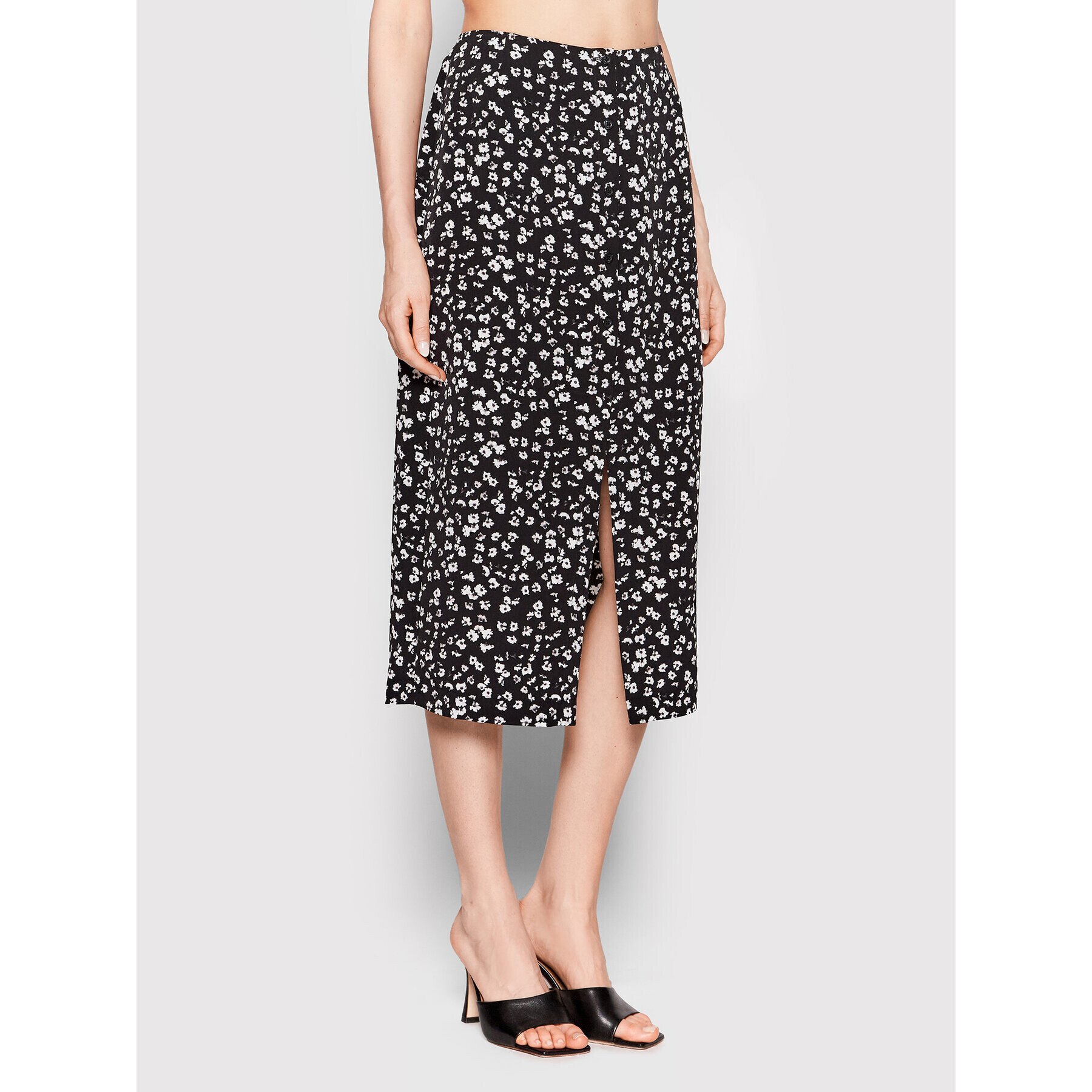 Calvin Klein Jeans Midi szoknya Floral J20J218190 Fekete Regular Fit - Pepit.hu