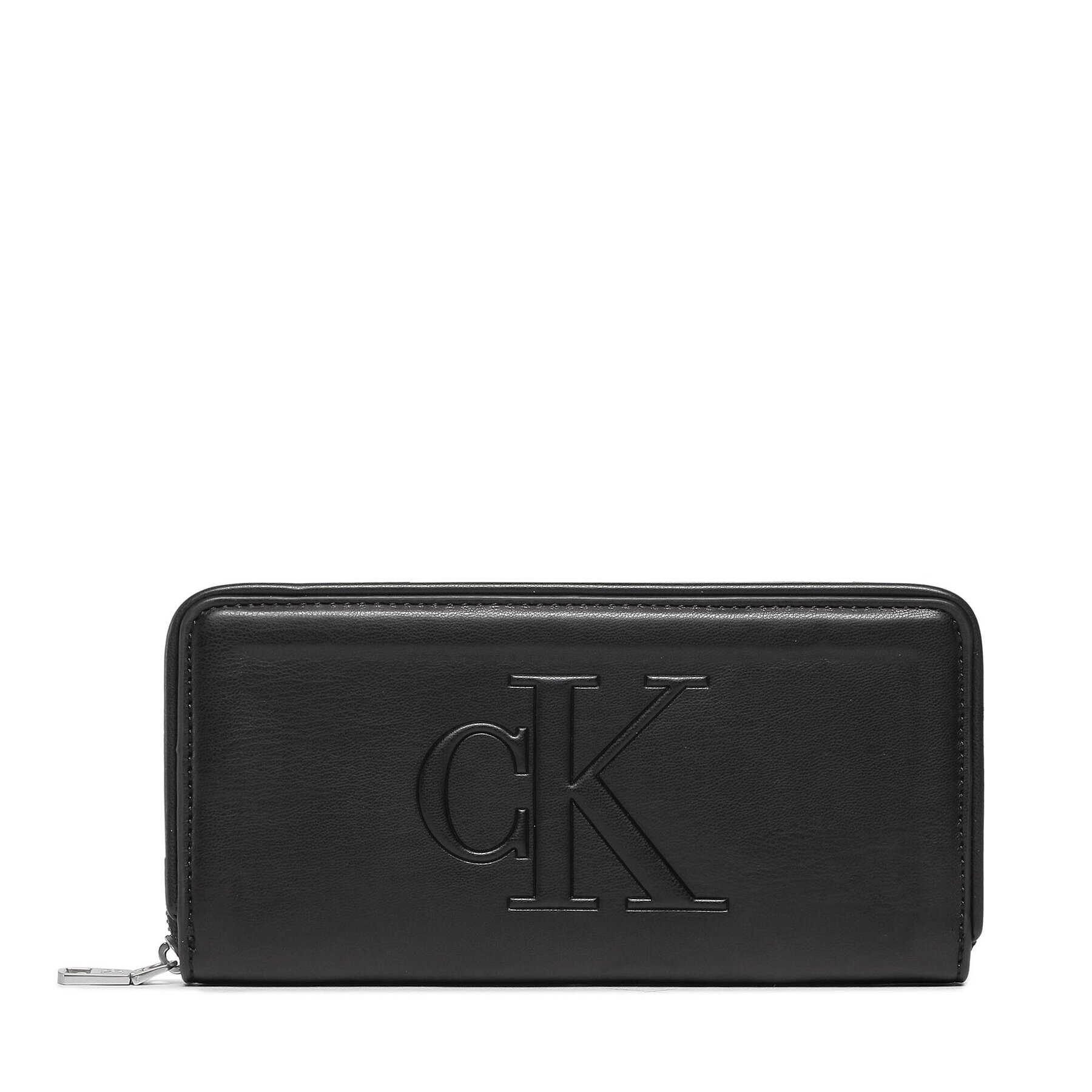 Calvin Klein Jeans Nagy női pénztárca Sculpted Zip Around Pipping K60K610348 Fekete - Pepit.hu