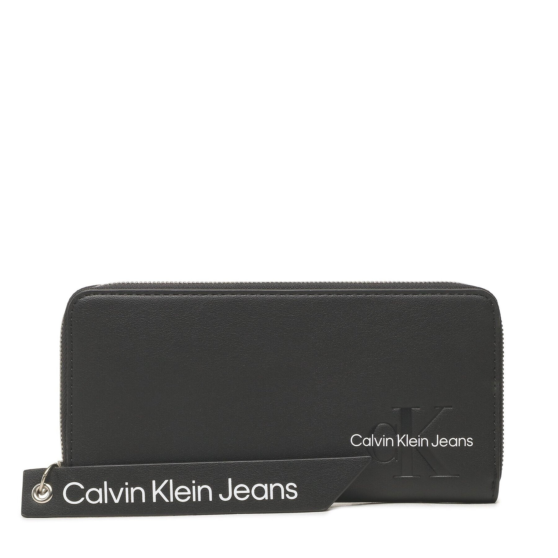 Calvin Klein Jeans Nagy női pénztárca Sculpted Zip Around Tag K60K610580 Fekete - Pepit.hu