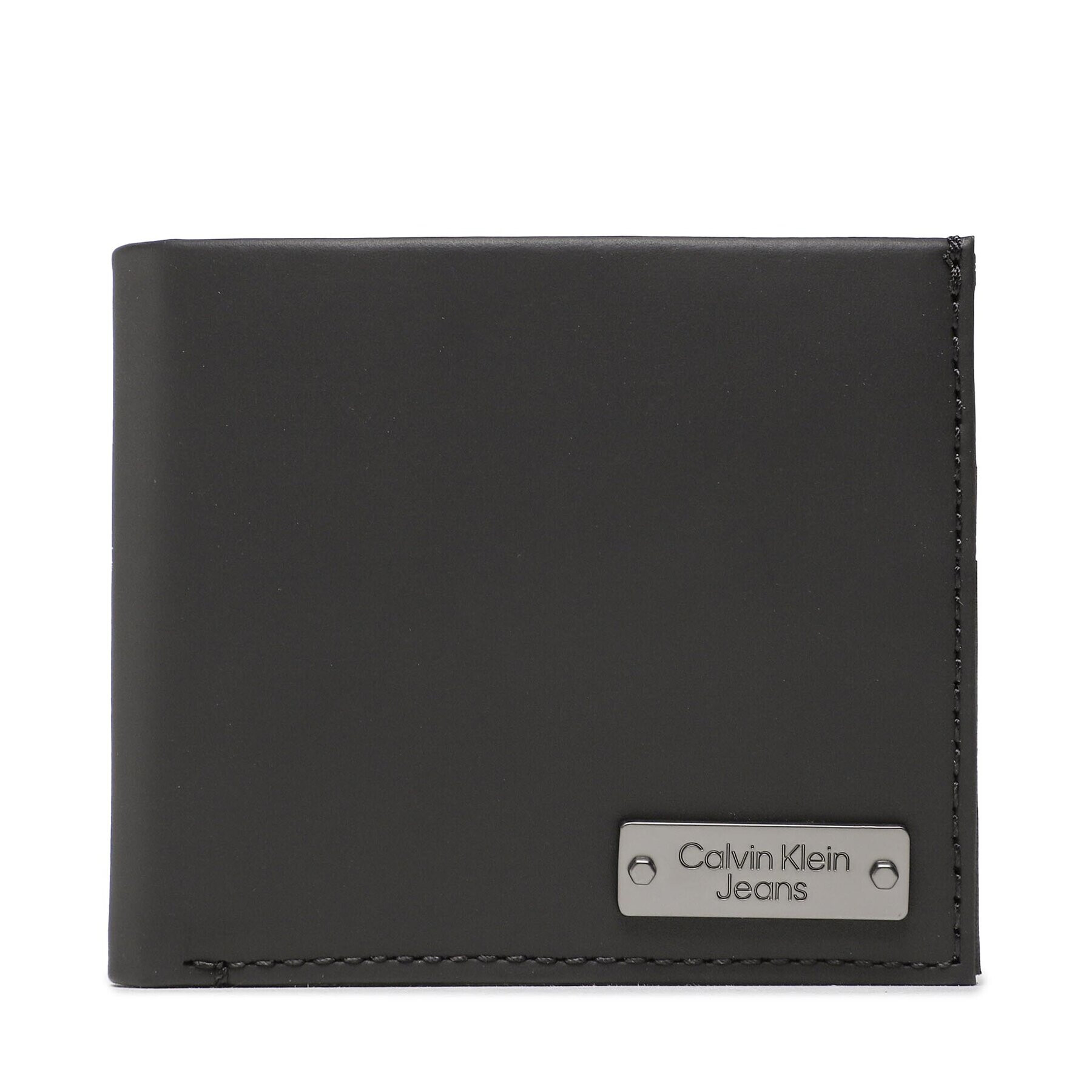 Calvin Klein Jeans Nagyméretű férfi pénztárca Plaque Bifold W/Coin K50K510445 Fekete - Pepit.hu