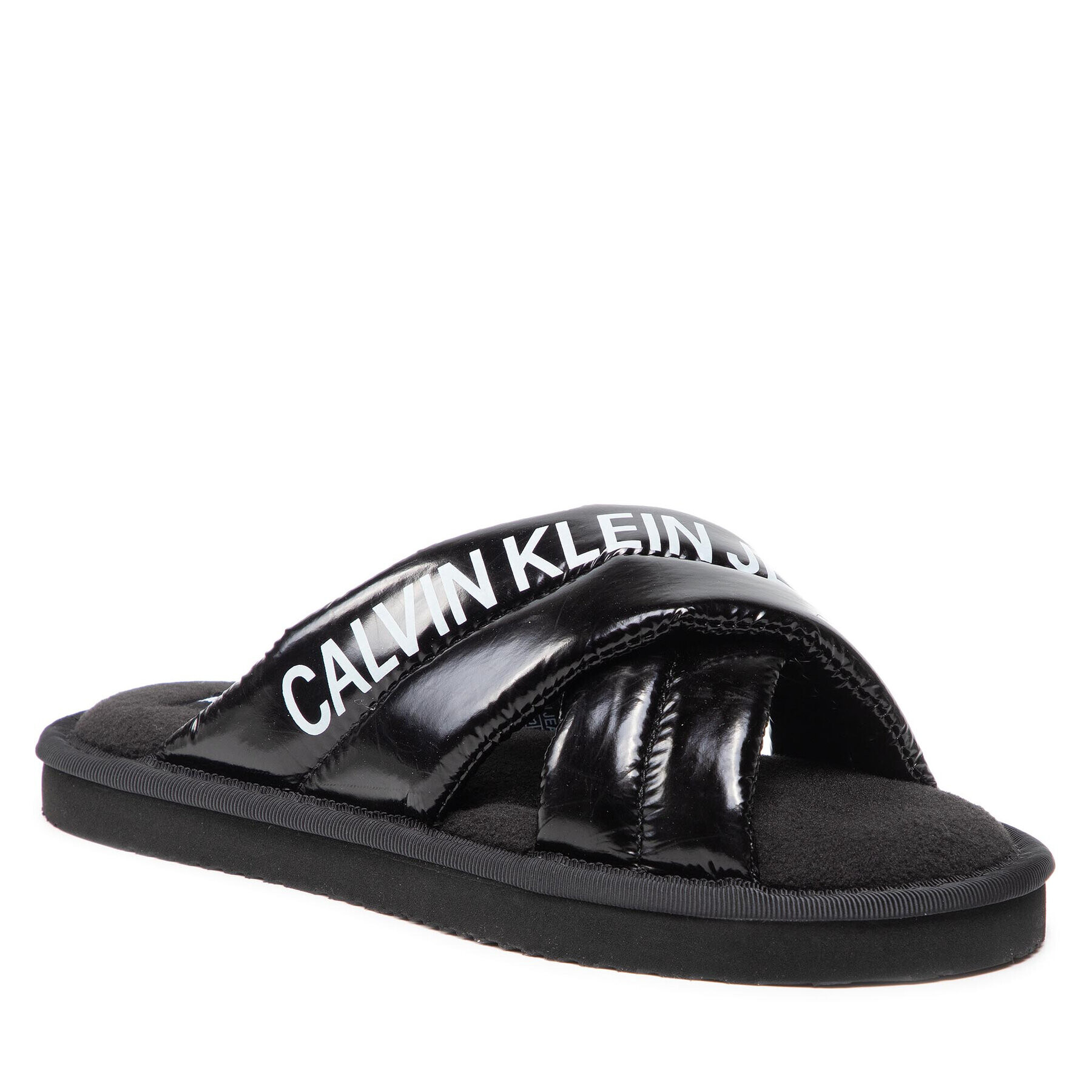 Calvin Klein Jeans Papucs Home Criss Cross Slipper YW0YW00477 Fekete - Pepit.hu