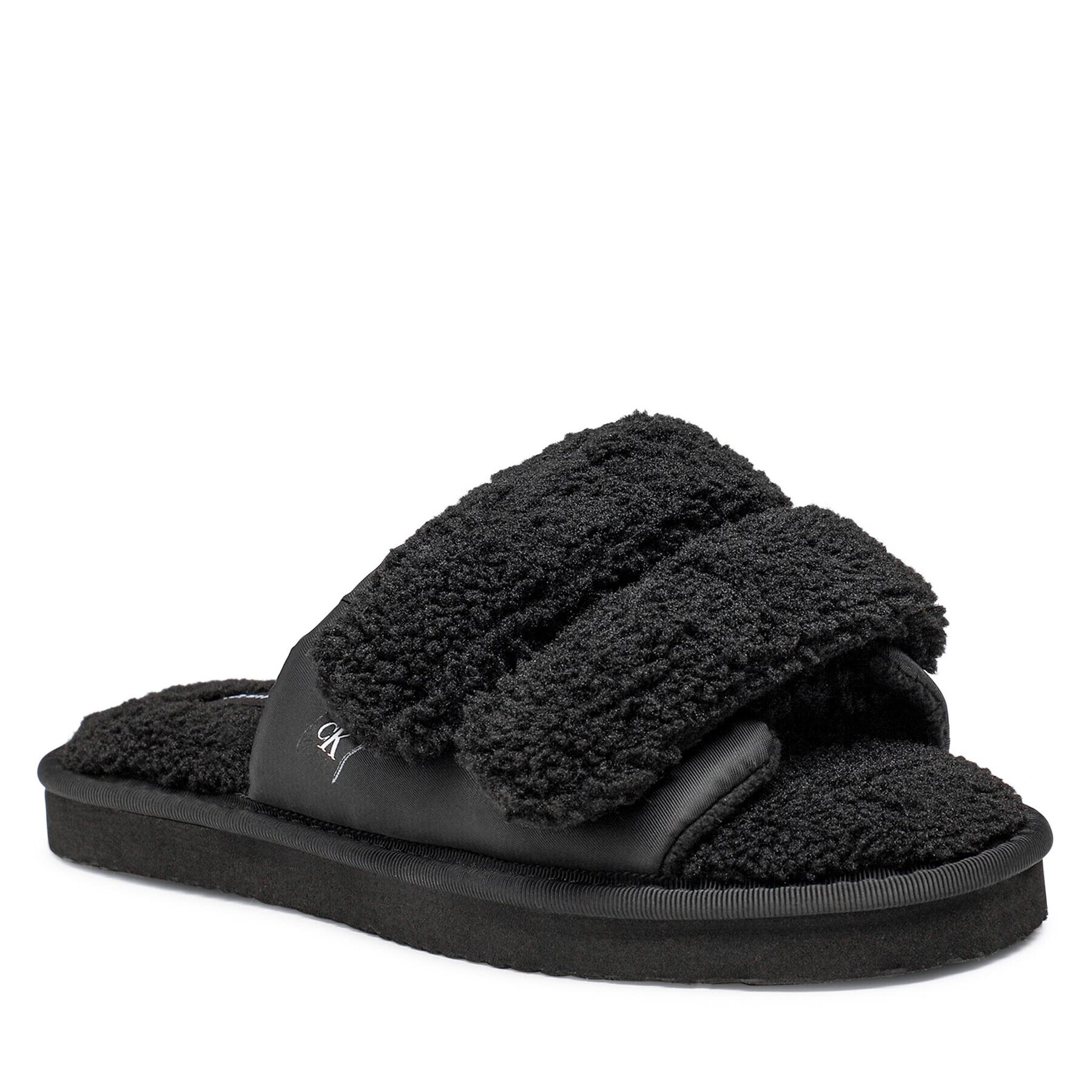 Calvin Klein Jeans Papucs Home Slide Velcro Sherarlng YW0YW00861 Fekete - Pepit.hu