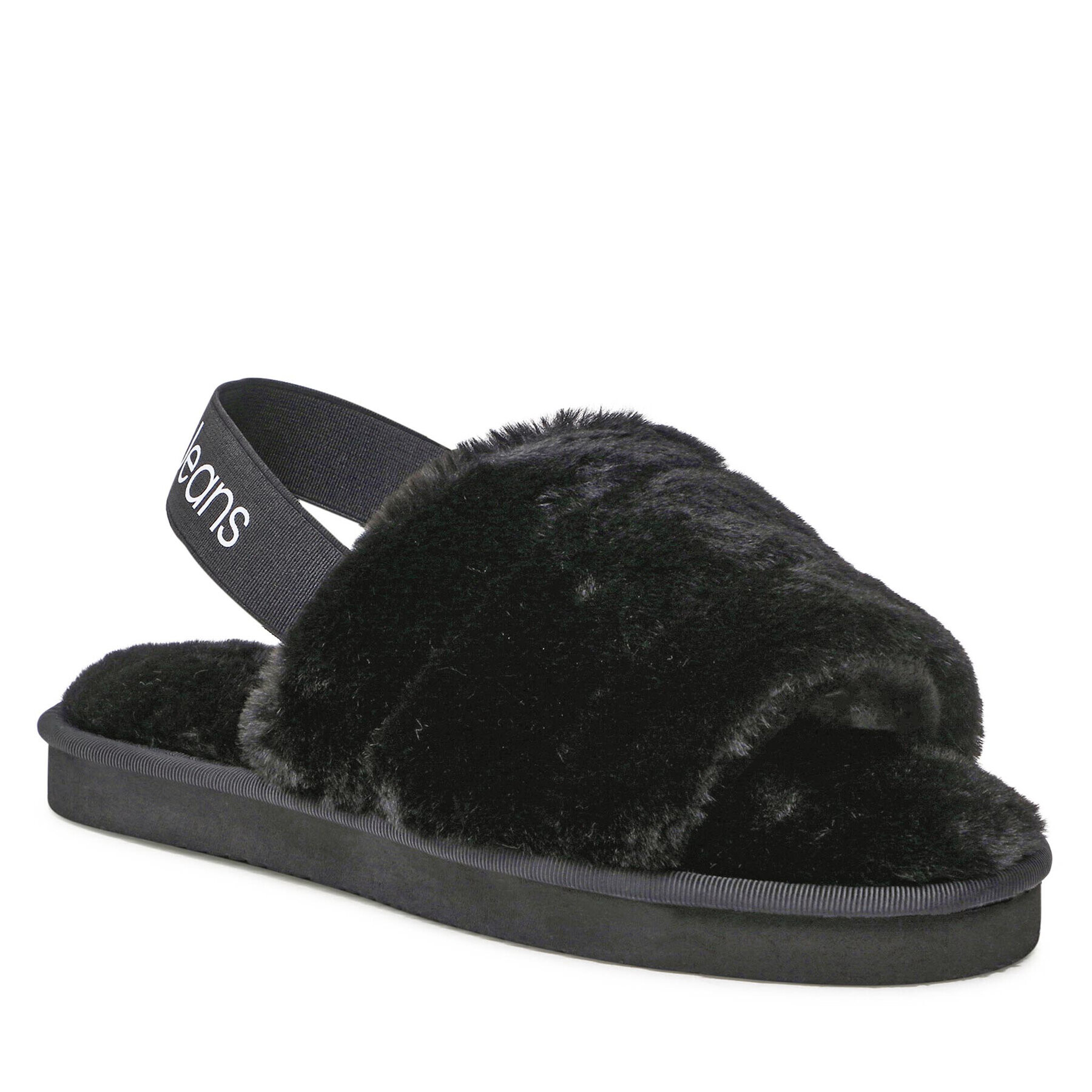 Calvin Klein Jeans Papucs Home Slipper Fakefur Elastic YW0YW00751 Fekete - Pepit.hu