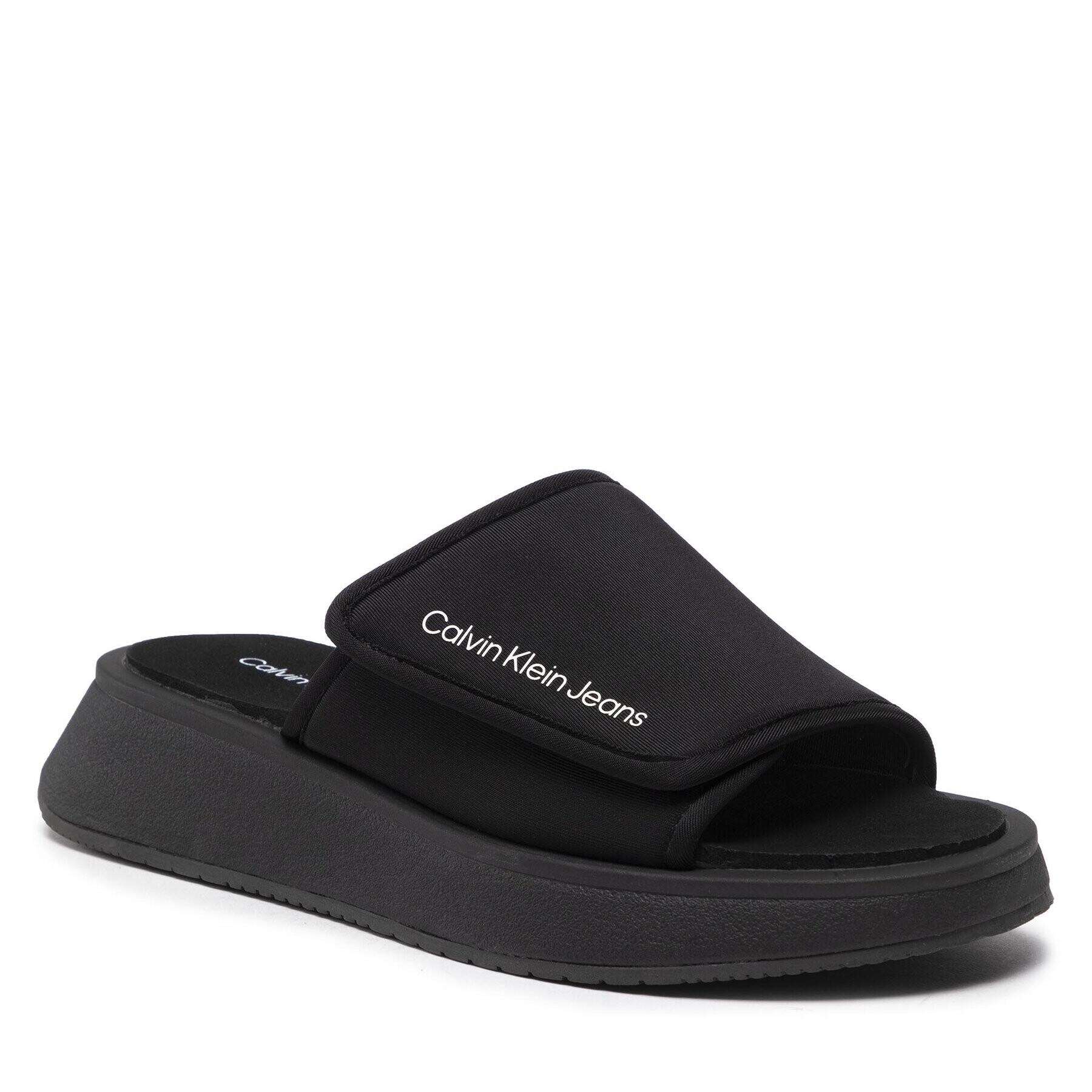 Calvin Klein Jeans Papucs One-Strap Sandal YW0YW00672 Fekete - Pepit.hu