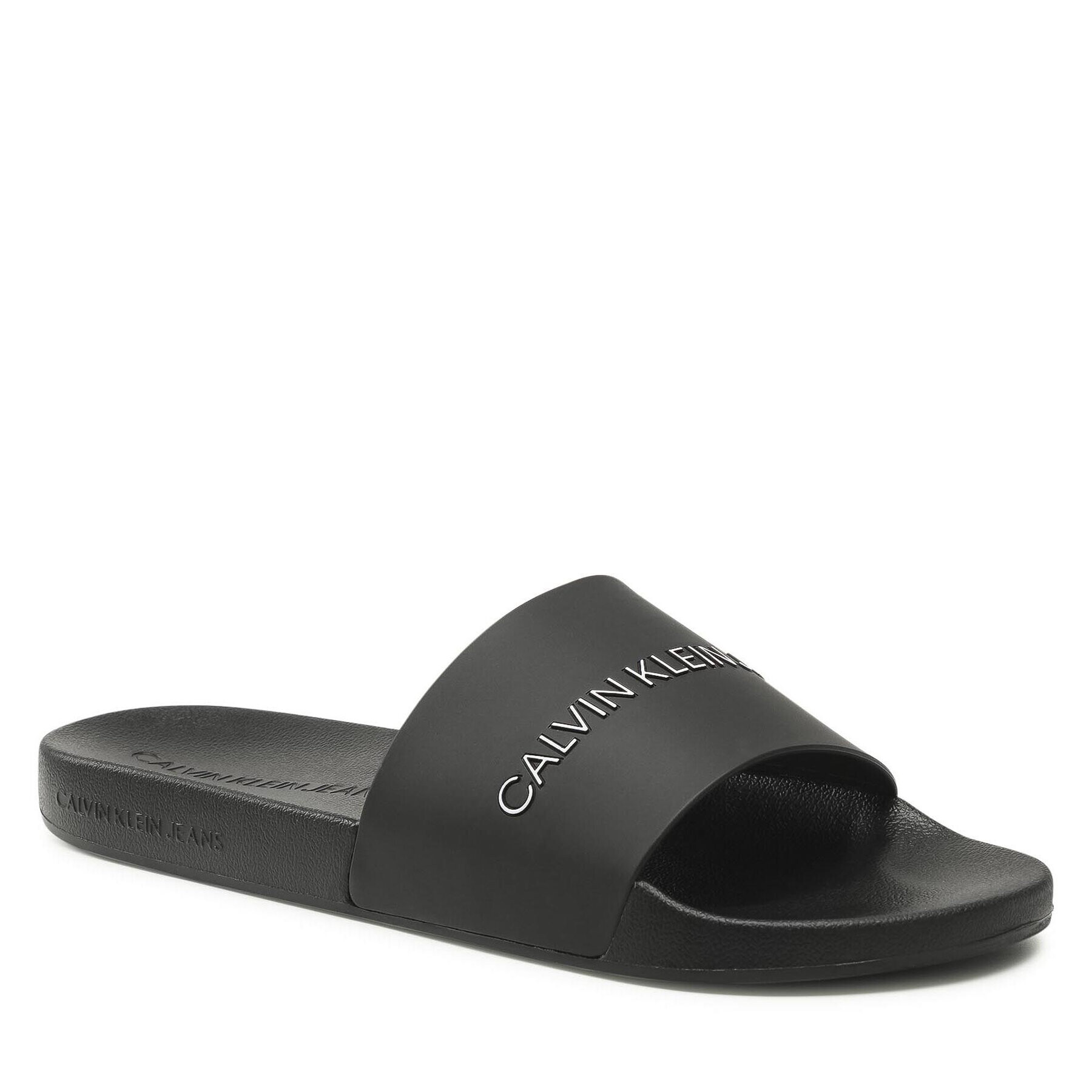 Calvin Klein Jeans Papucs Slide Institution YM0YM00062 Fekete - Pepit.hu