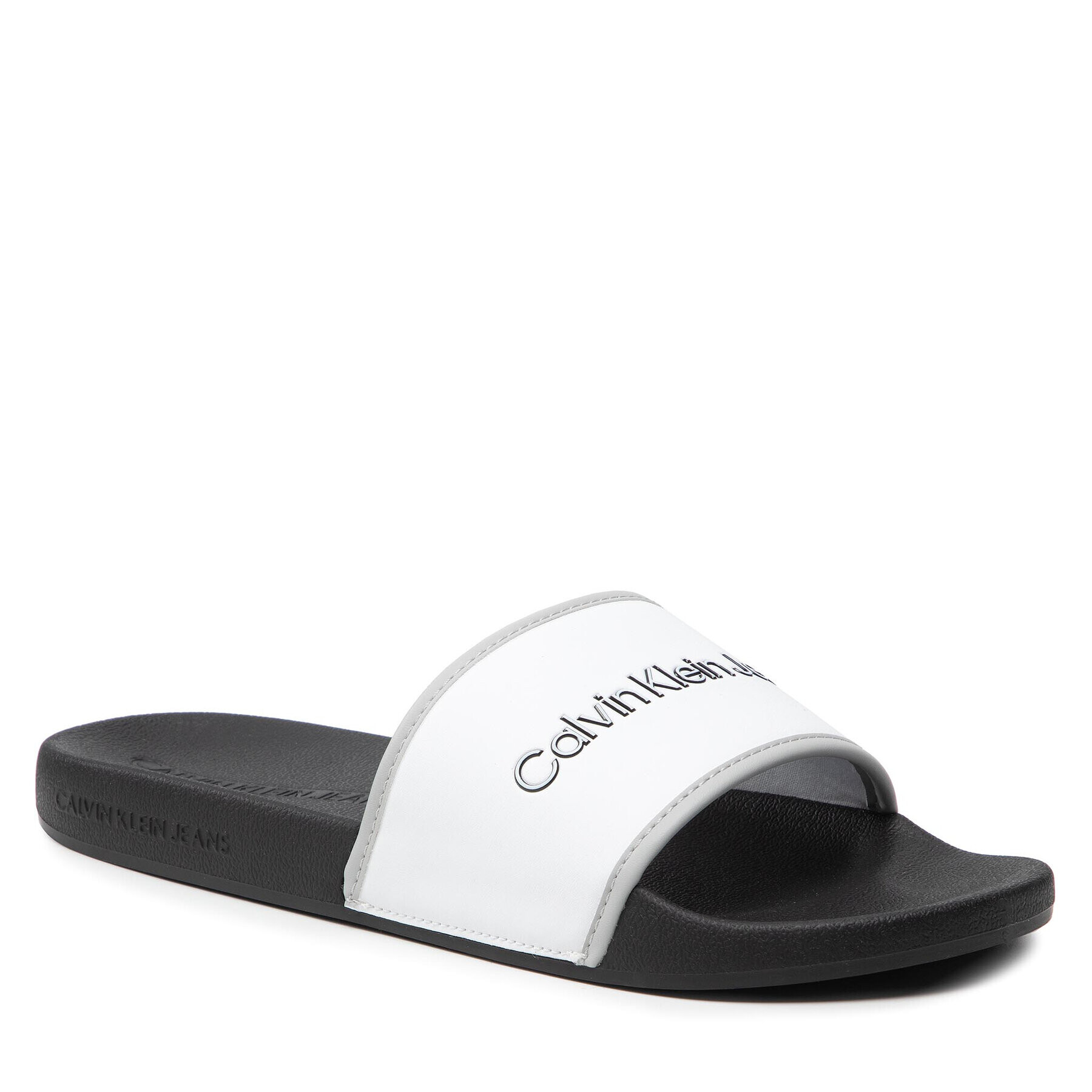 Calvin Klein Jeans Papucs Slide Institutional YM0YM00360 Fehér - Pepit.hu