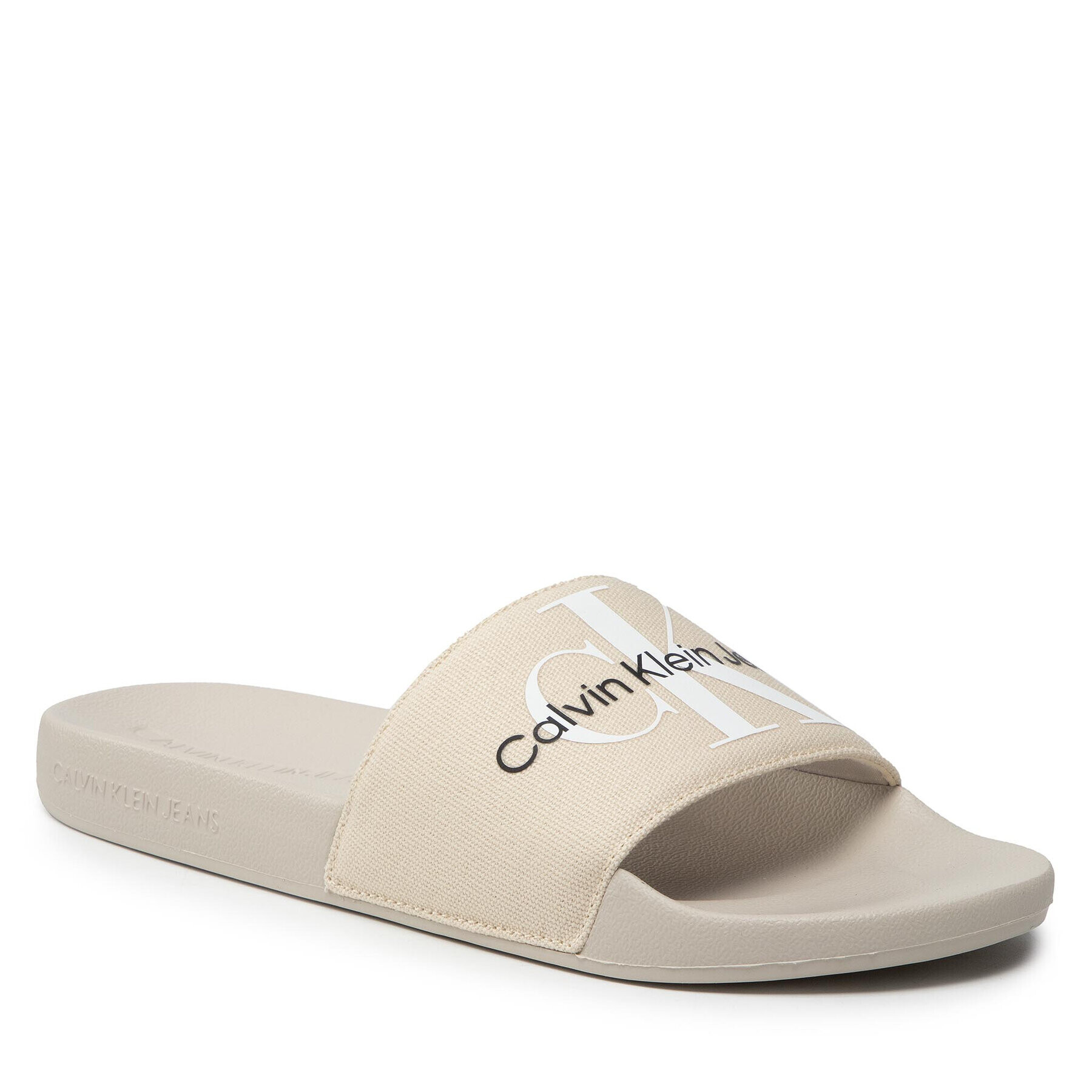 Calvin Klein Jeans Papucs Slide Monogram Co YM0YM00061 Bézs - Pepit.hu