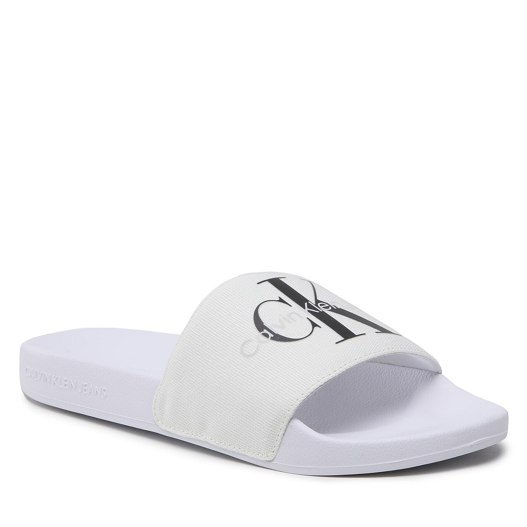 Calvin Klein Jeans Papucs Slide Monogram Co YW0YW00103 Fehér - Pepit.hu