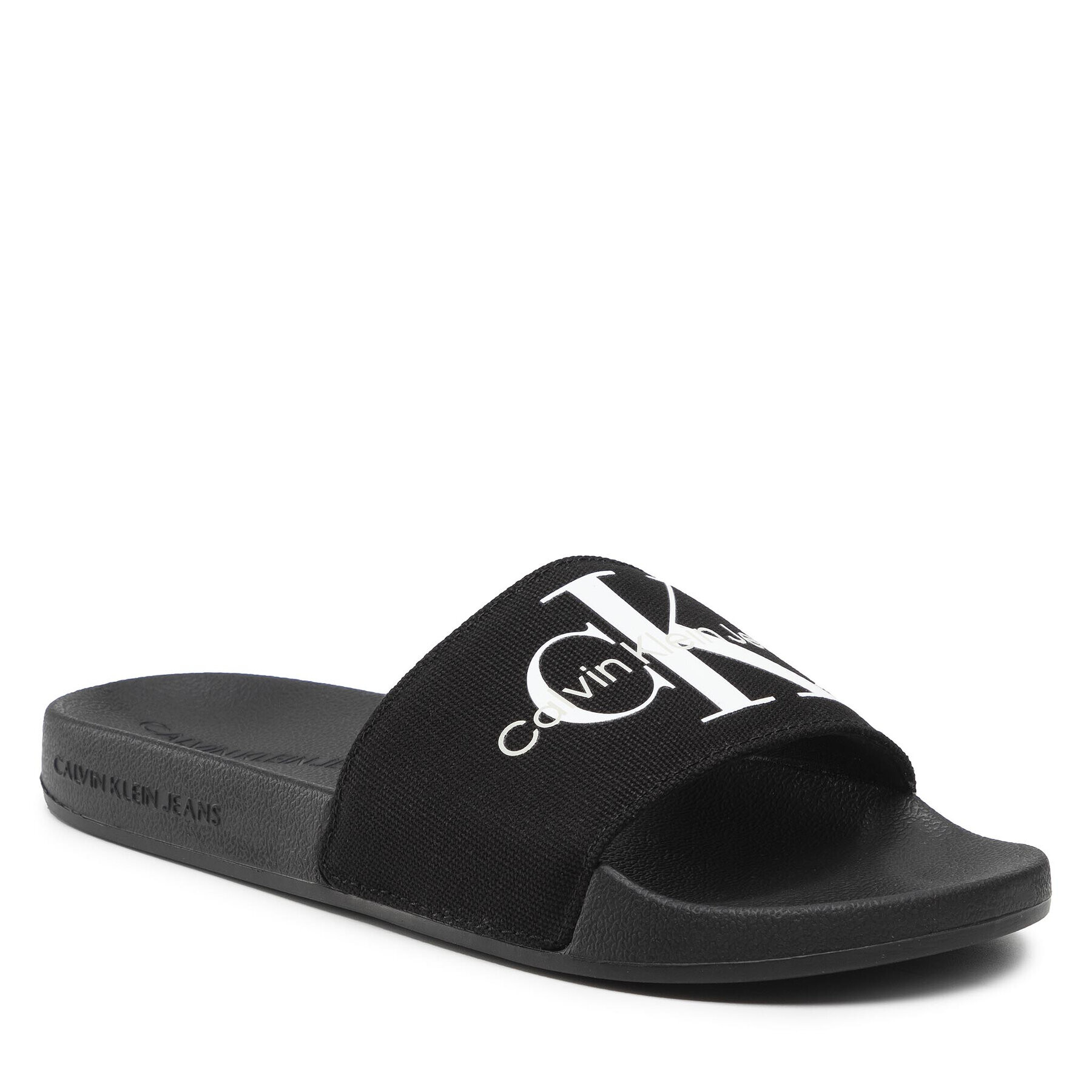 Calvin Klein Jeans Papucs Slide Monogram Co YW0YW00103 Fekete - Pepit.hu