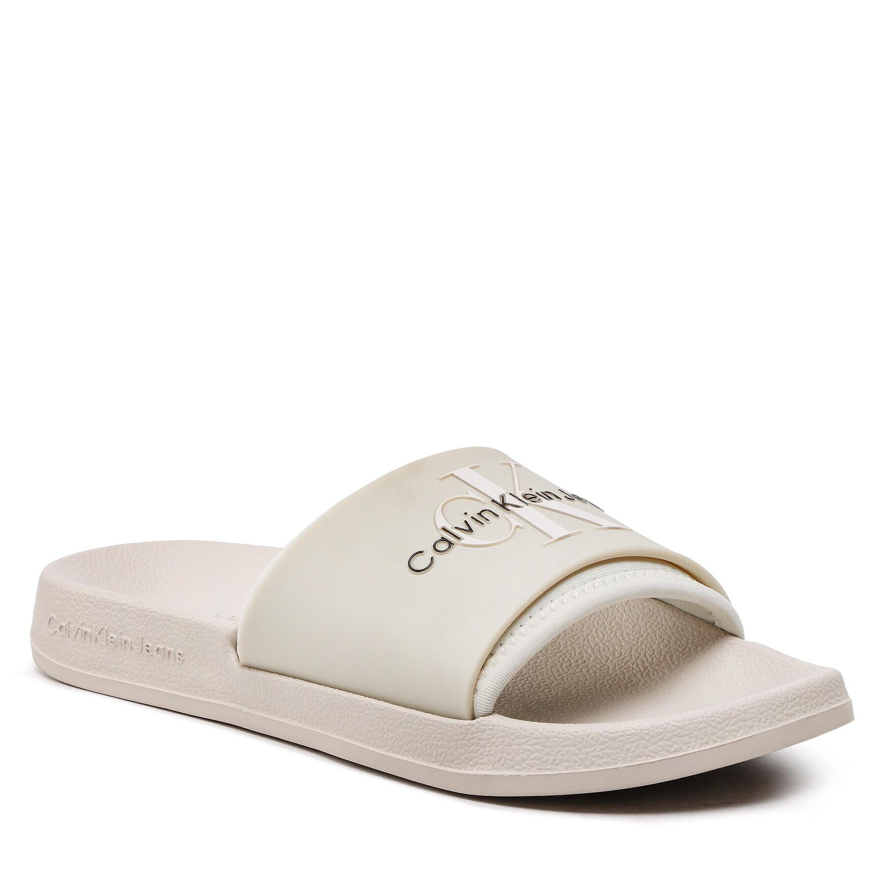 Calvin Klein Jeans Papucs Slide Monogram Tpu YW0YW00585 Bézs - Pepit.hu