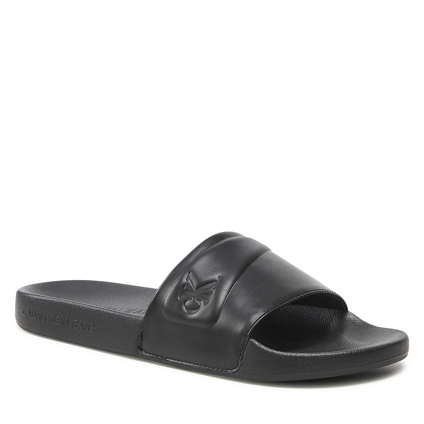 Calvin Klein Jeans Papucs Slide Padded Monogram YM0YM00531 Fekete - Pepit.hu