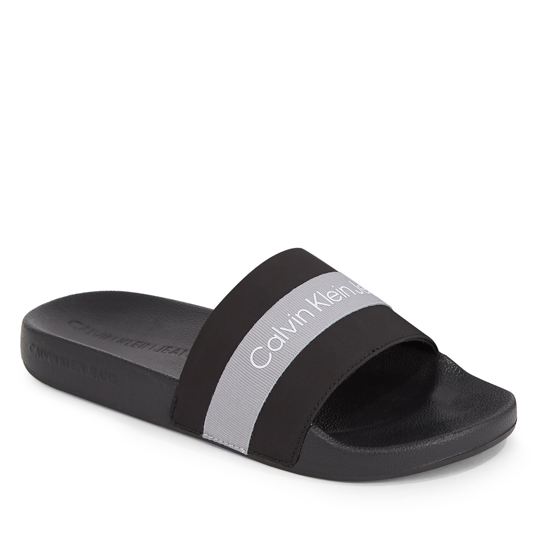 Calvin Klein Jeans Papucs Slide Printed Logo Web YW0YW01244 Fekete - Pepit.hu