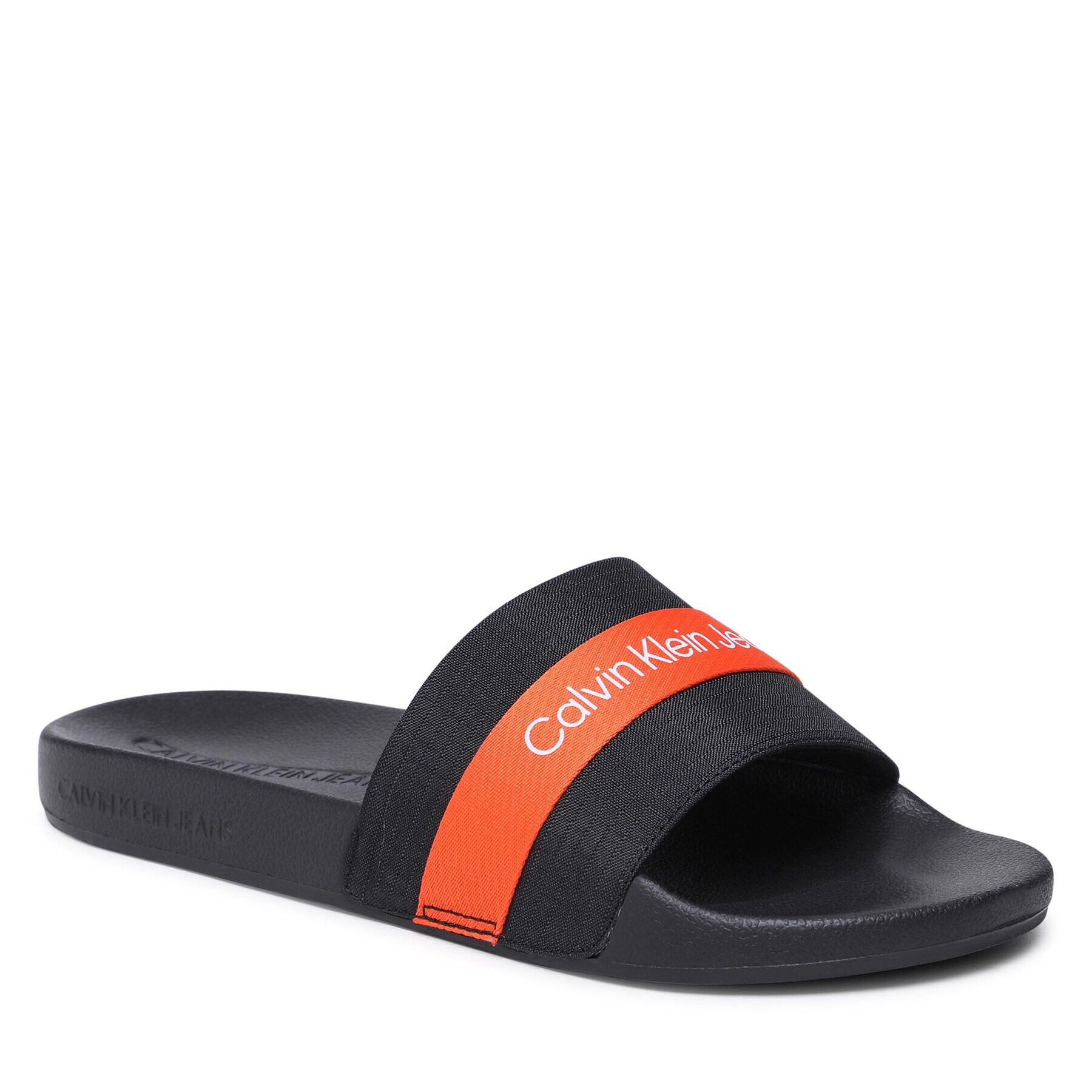 Calvin Klein Jeans Papucs Slide Webbing YM0YM00663 Fekete - Pepit.hu