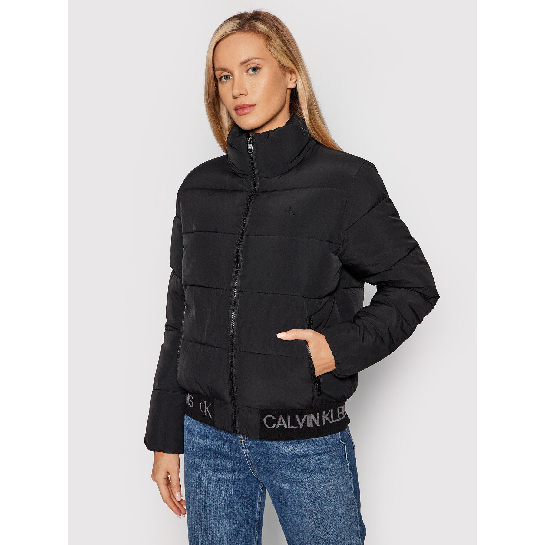 Calvin Klein Jeans Pehelykabát J20J216861 Fekete Regular Fit - Pepit.hu