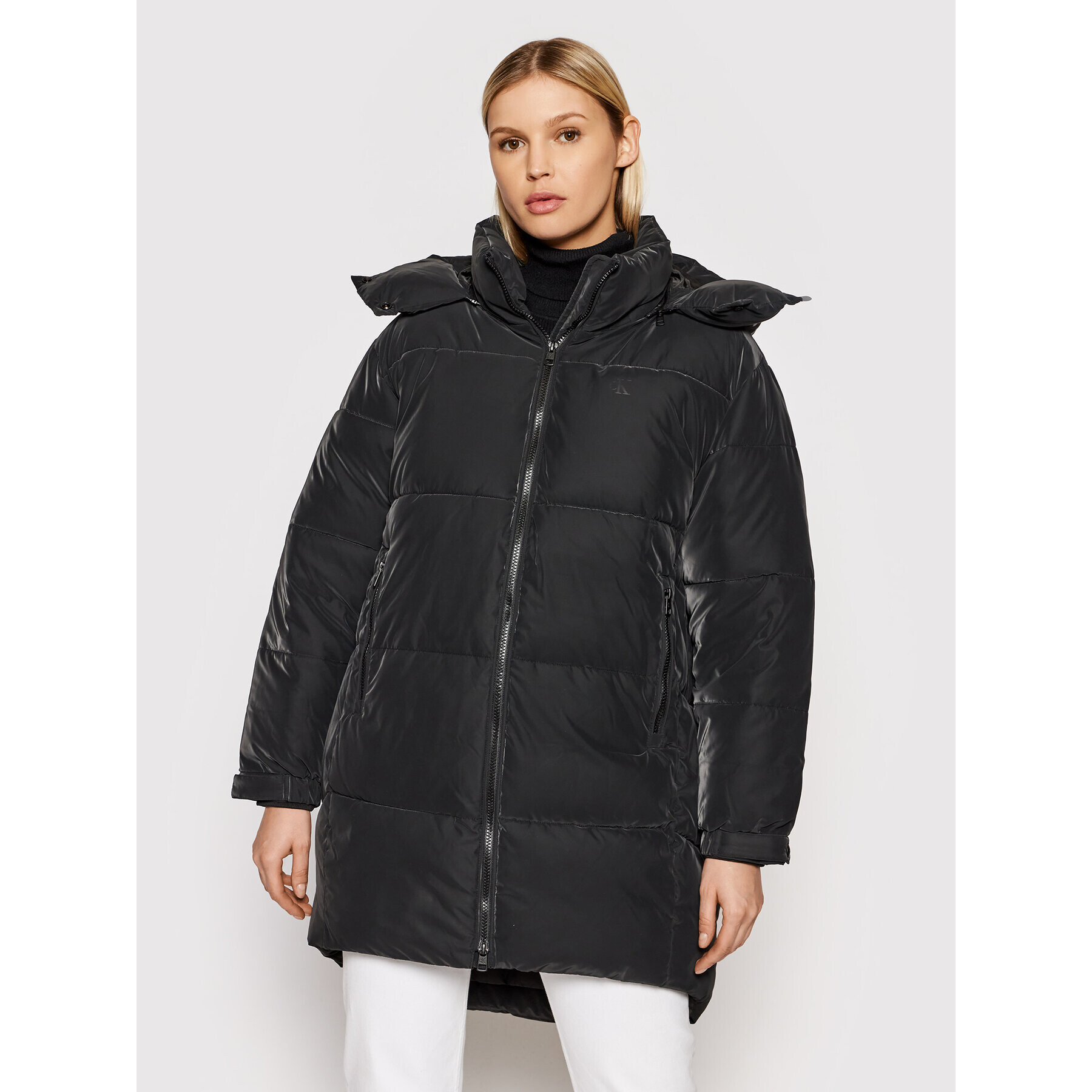 Calvin Klein Jeans Pehelykabát J20J216873 Fekete Oversize - Pepit.hu