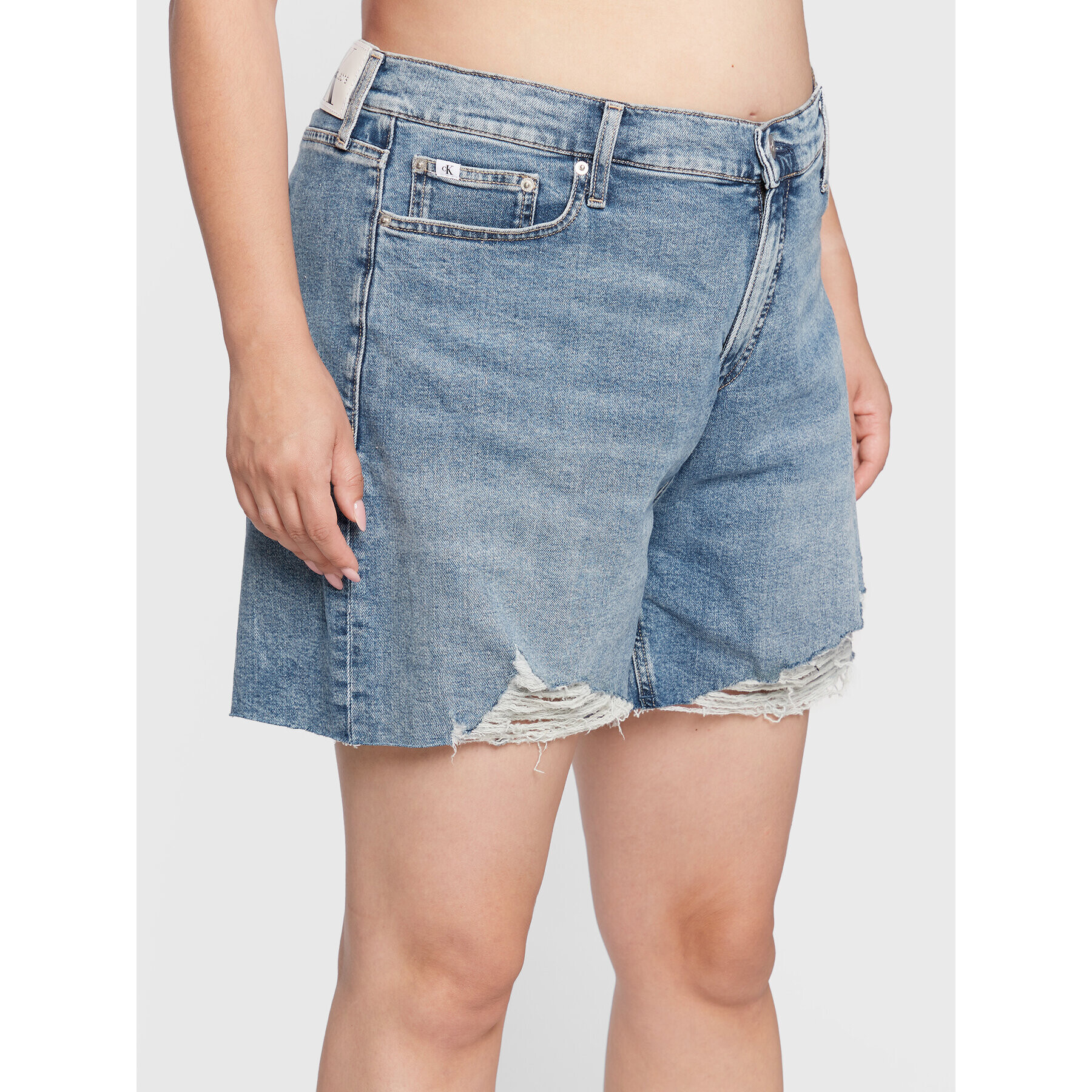 Calvin Klein Jeans Plus Farmer rövidnadrág J20J218809 Sötétkék Mom Fit - Pepit.hu