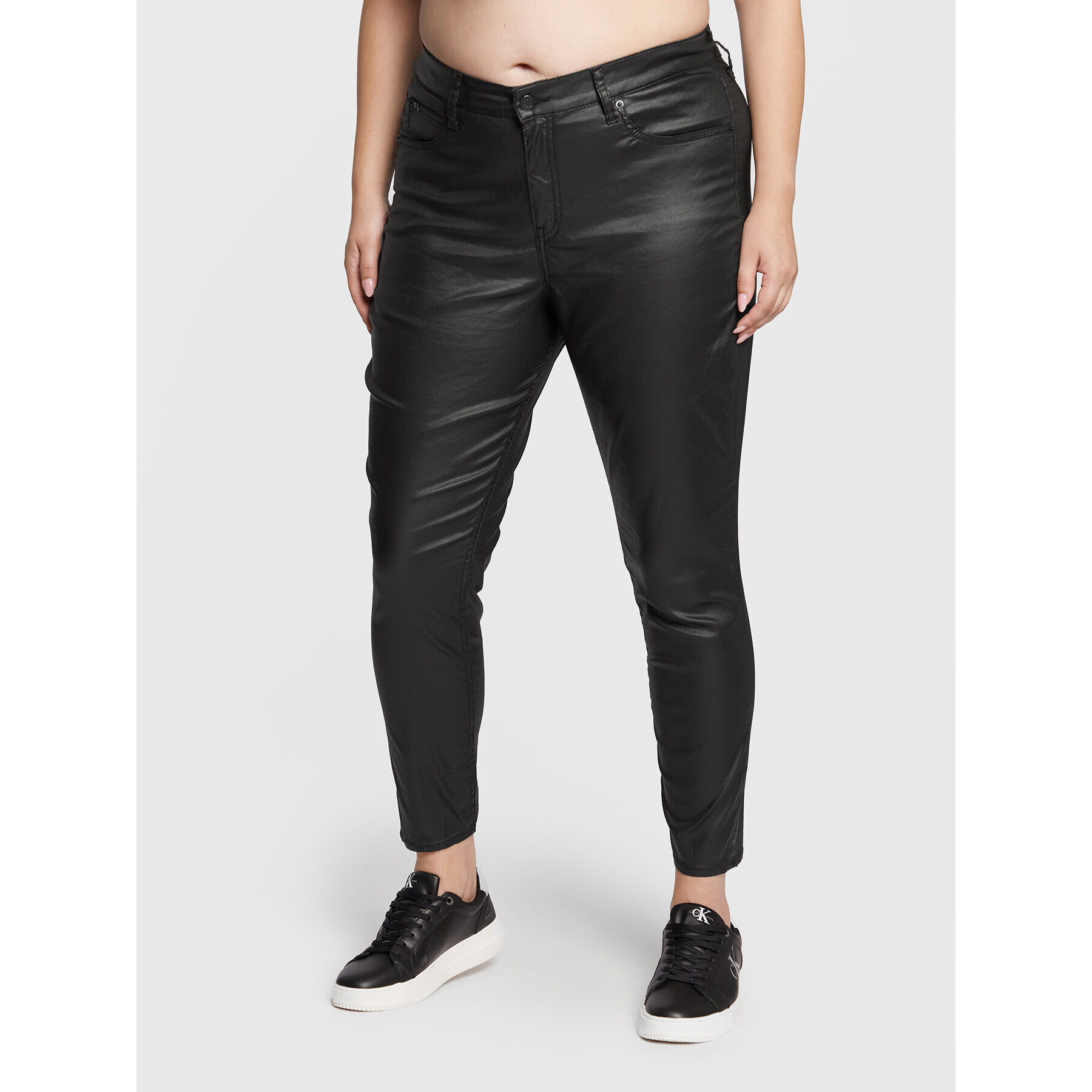 Calvin Klein Jeans Plus Szövet nadrág J20J217453 Fekete Skinny Fit - Pepit.hu