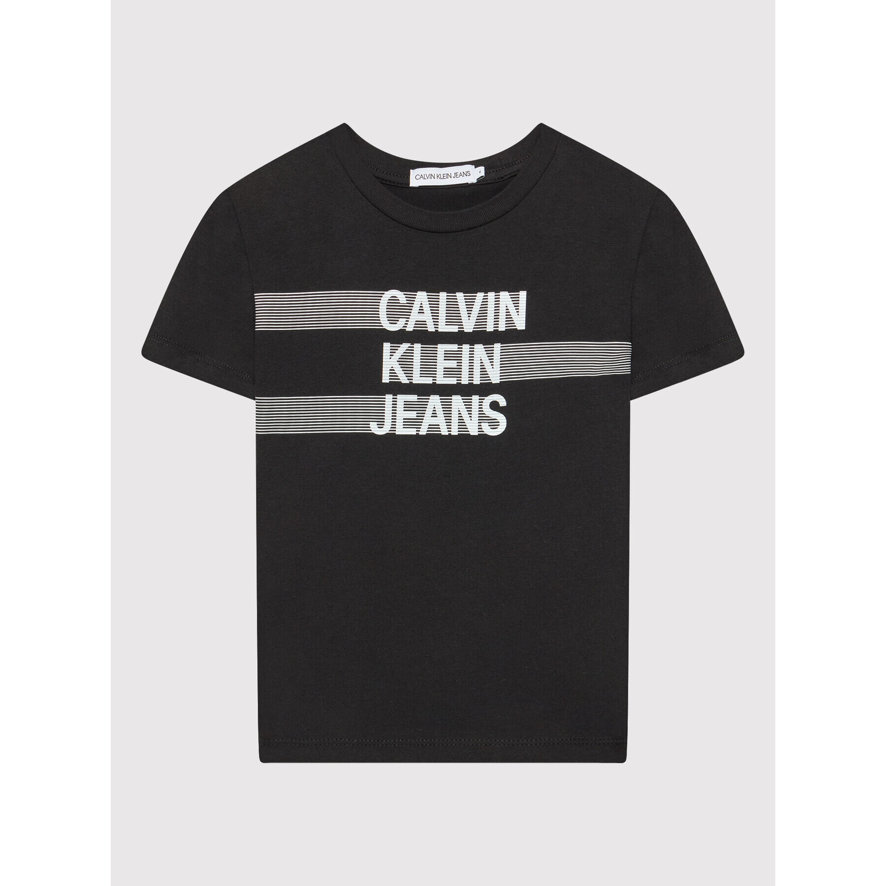 Calvin Klein Jeans Póló Dimension Logo IB0IB01048 Fekete Regular Fit - Pepit.hu