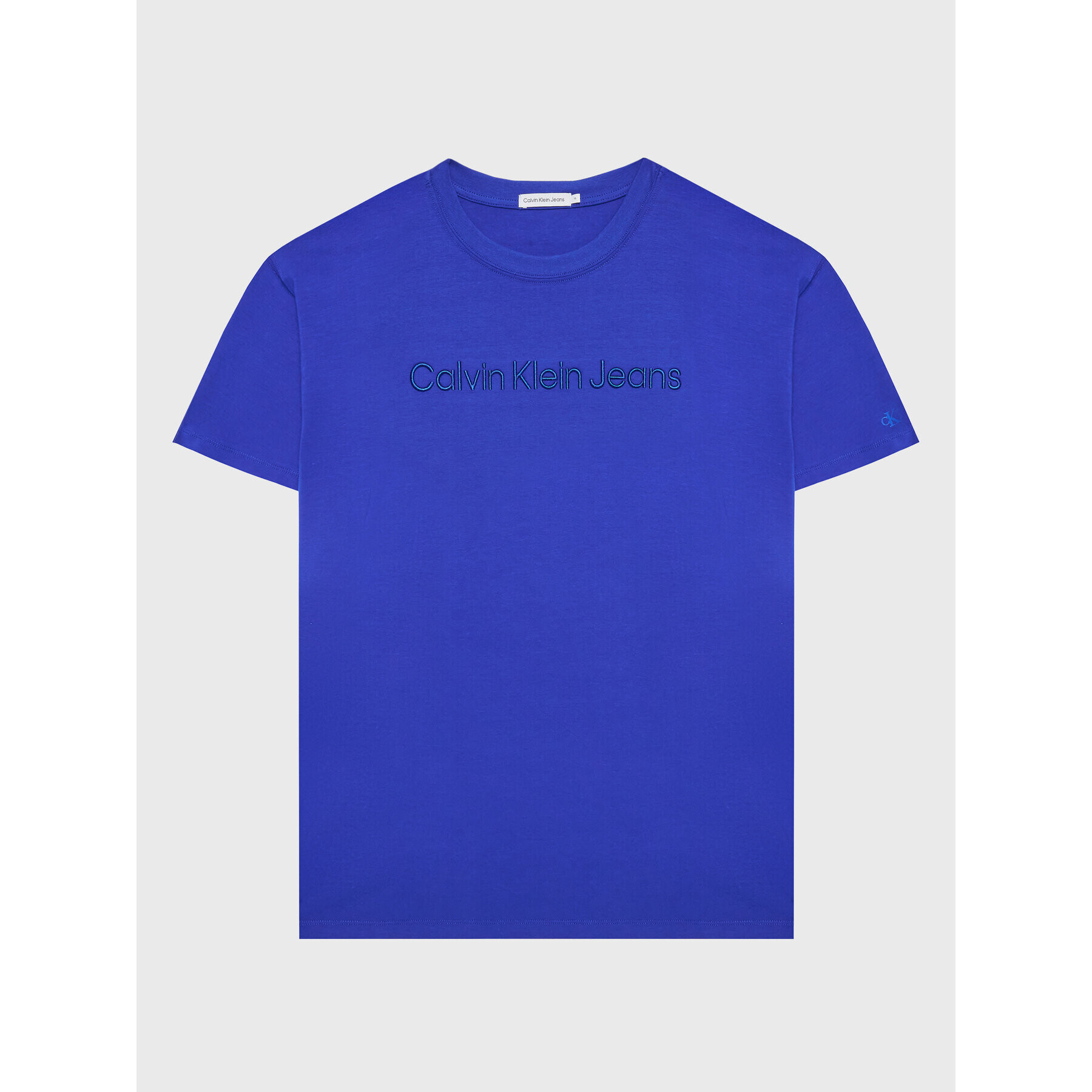 Calvin Klein Jeans Póló Embroidery Logo IB0IB01563 Kék Regular Fit - Pepit.hu