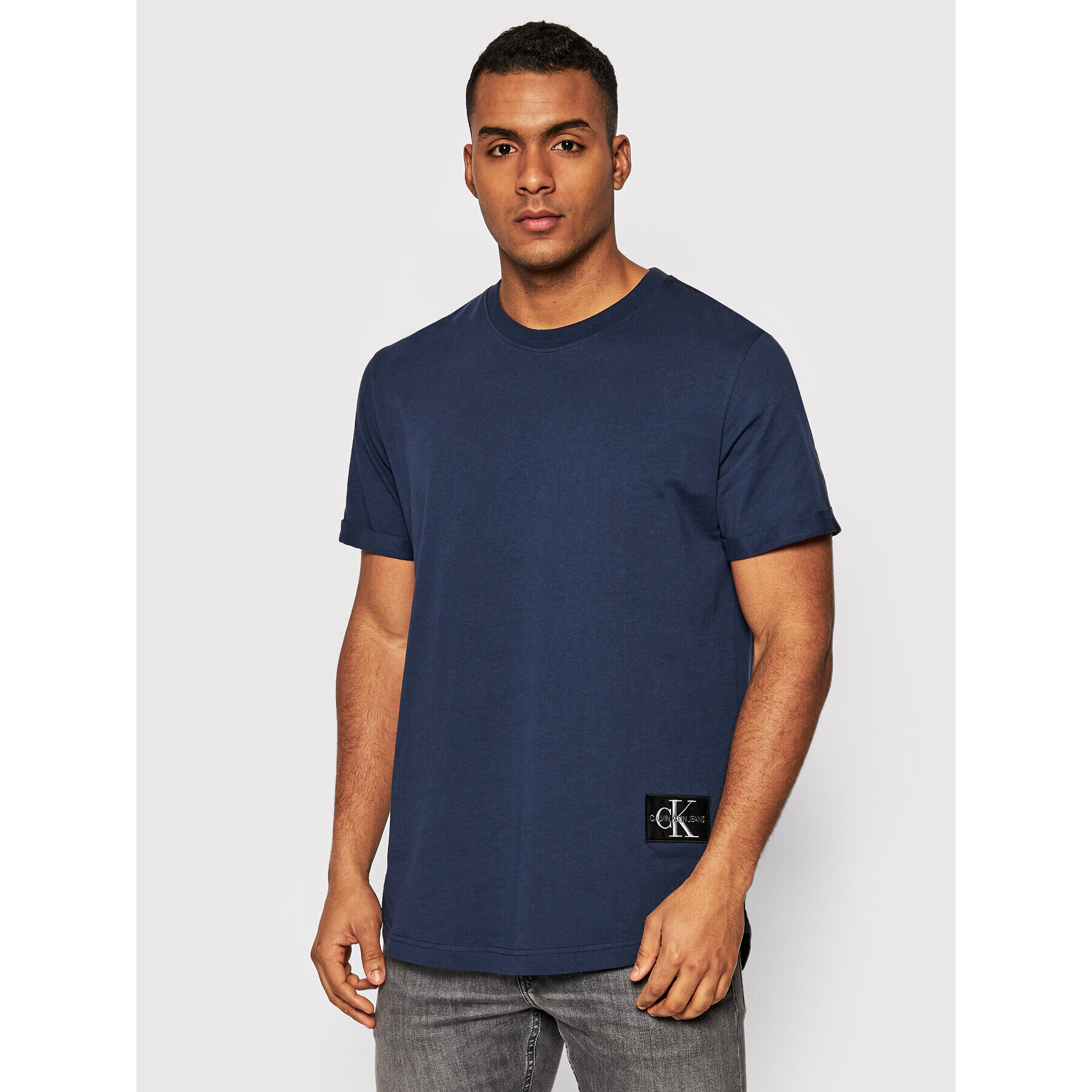 Calvin Klein Jeans Póló Essential J30J315319 Sötétkék Regular Fit - Pepit.hu