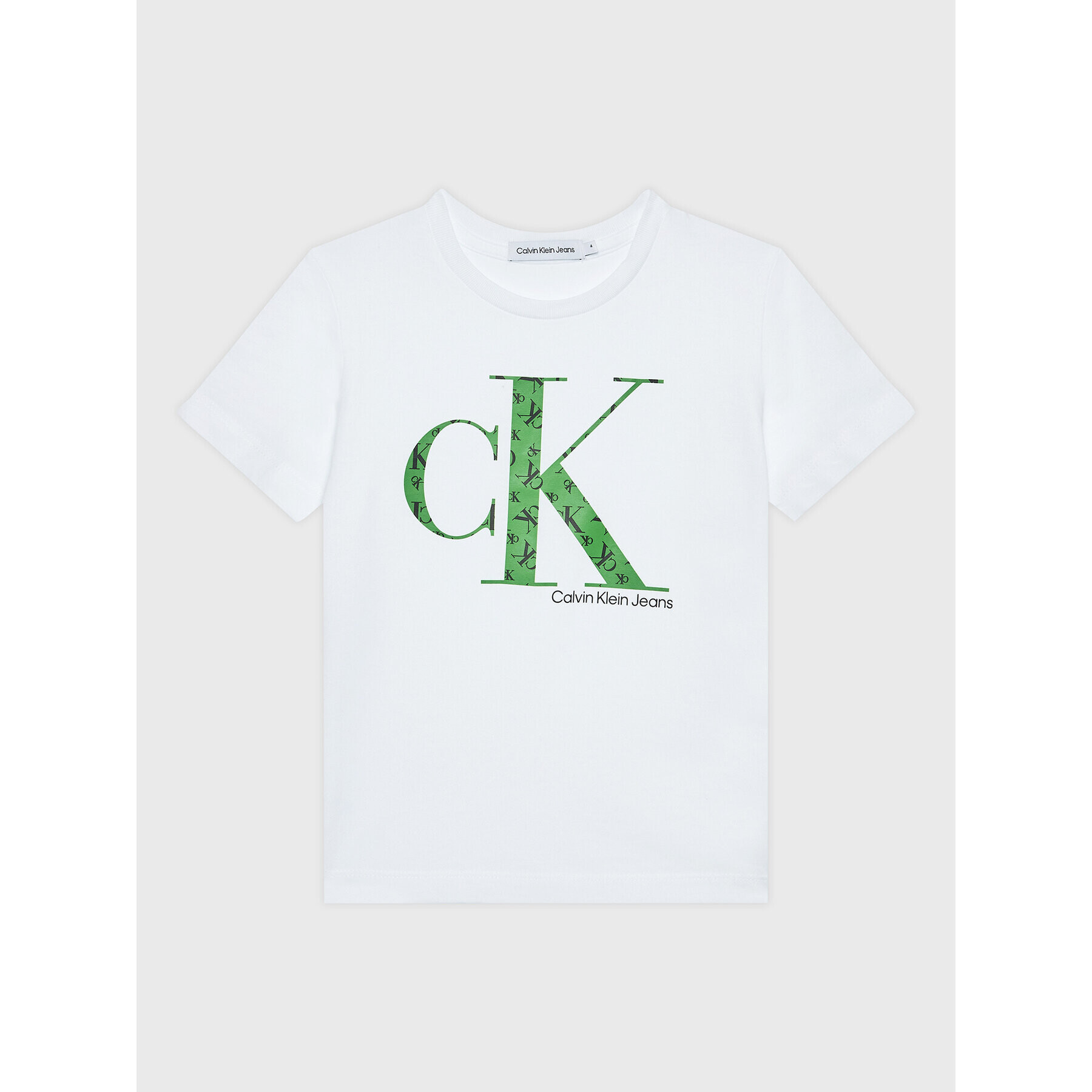 Calvin Klein Jeans Póló Grid Monogram IB0IB01455 Fehér Regular Fit - Pepit.hu