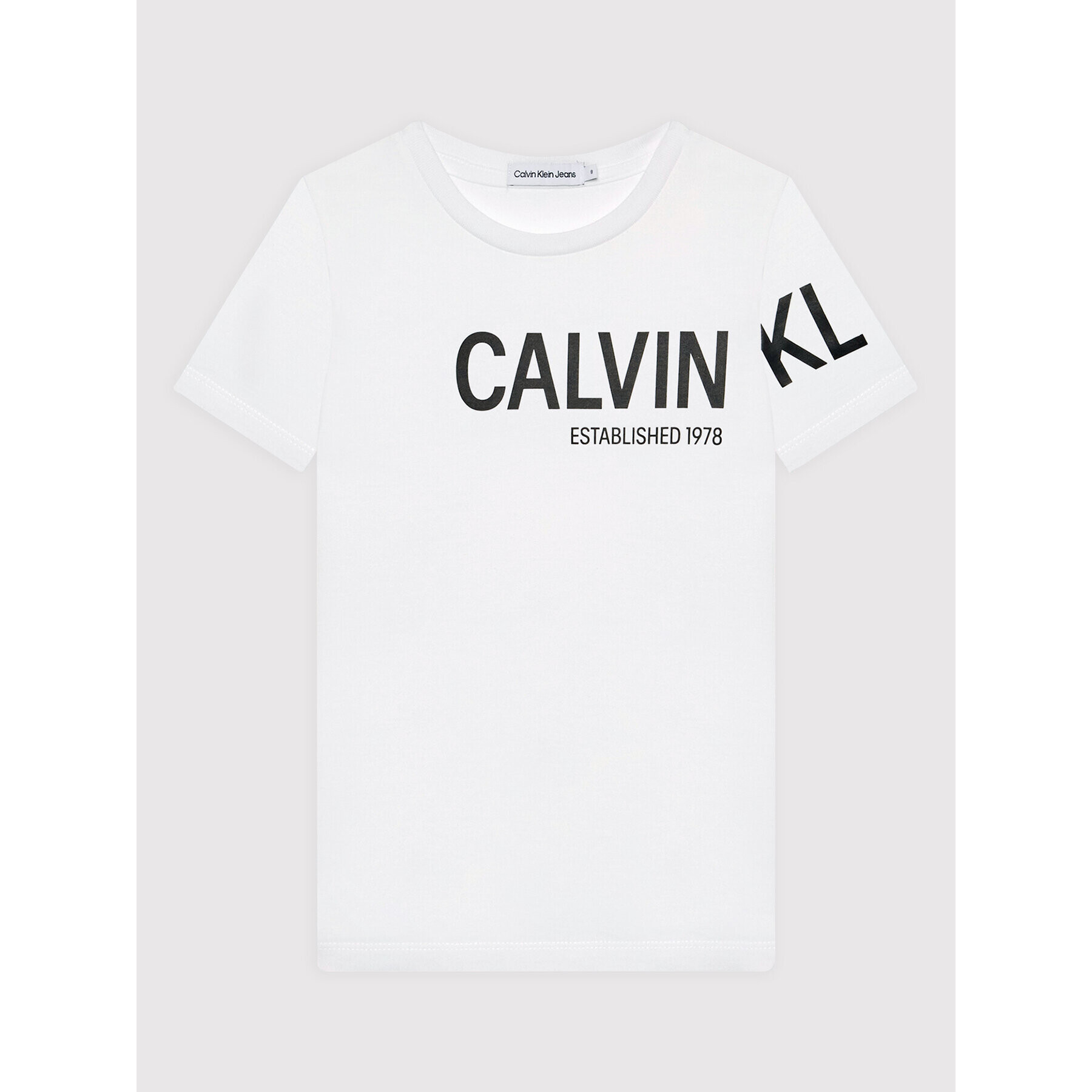 Calvin Klein Jeans Póló Inst Hero Logo IB0IB01107 Fehér Slim Fit - Pepit.hu