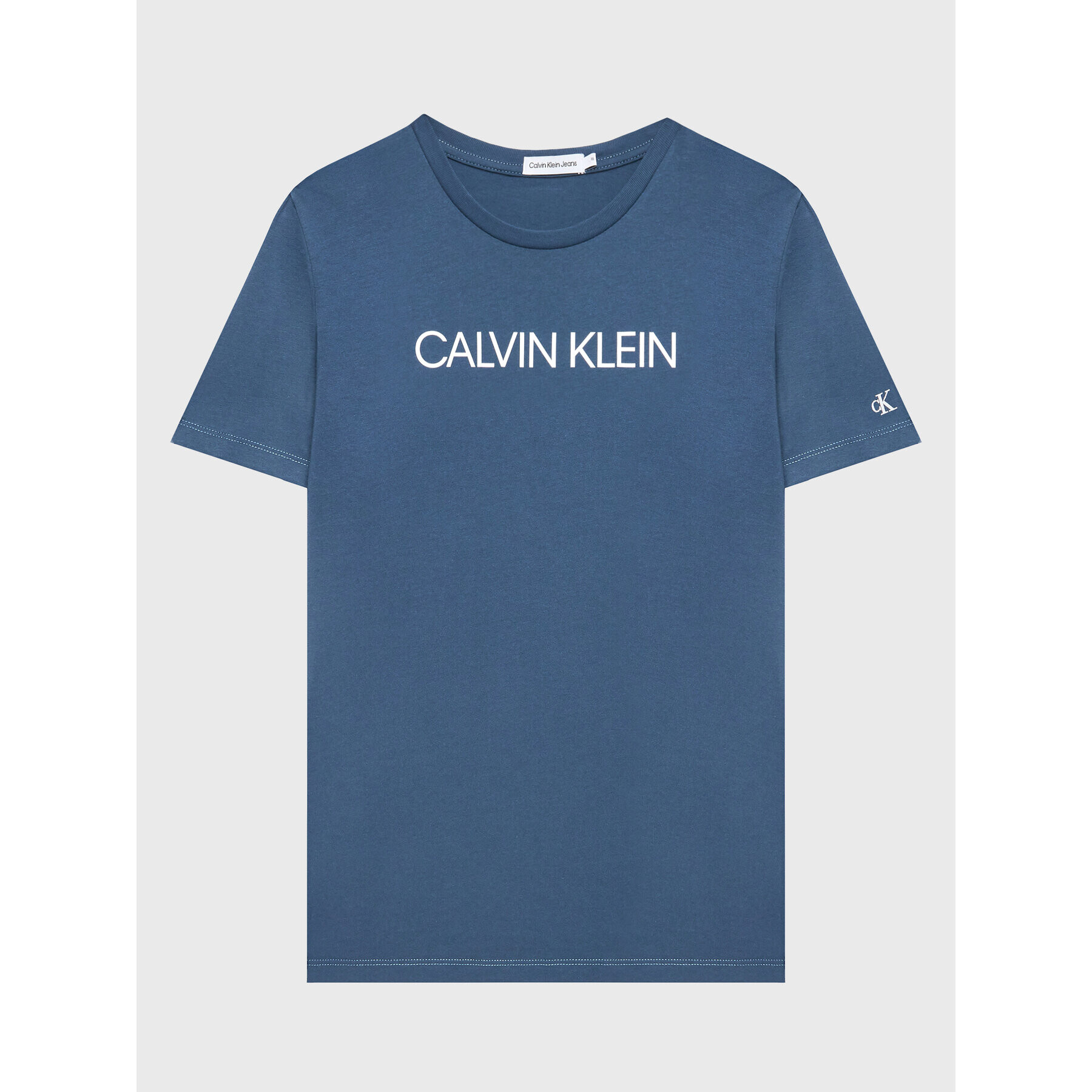 Calvin Klein Jeans Póló Institutional IU0IU00298 Sötétkék Regular Fit - Pepit.hu