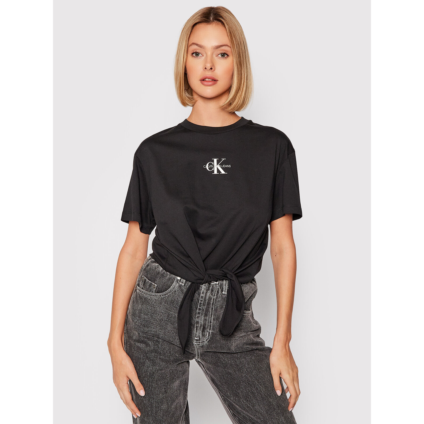 Calvin Klein Jeans Póló J20J217181 Fekete Relaxed Fit - Pepit.hu