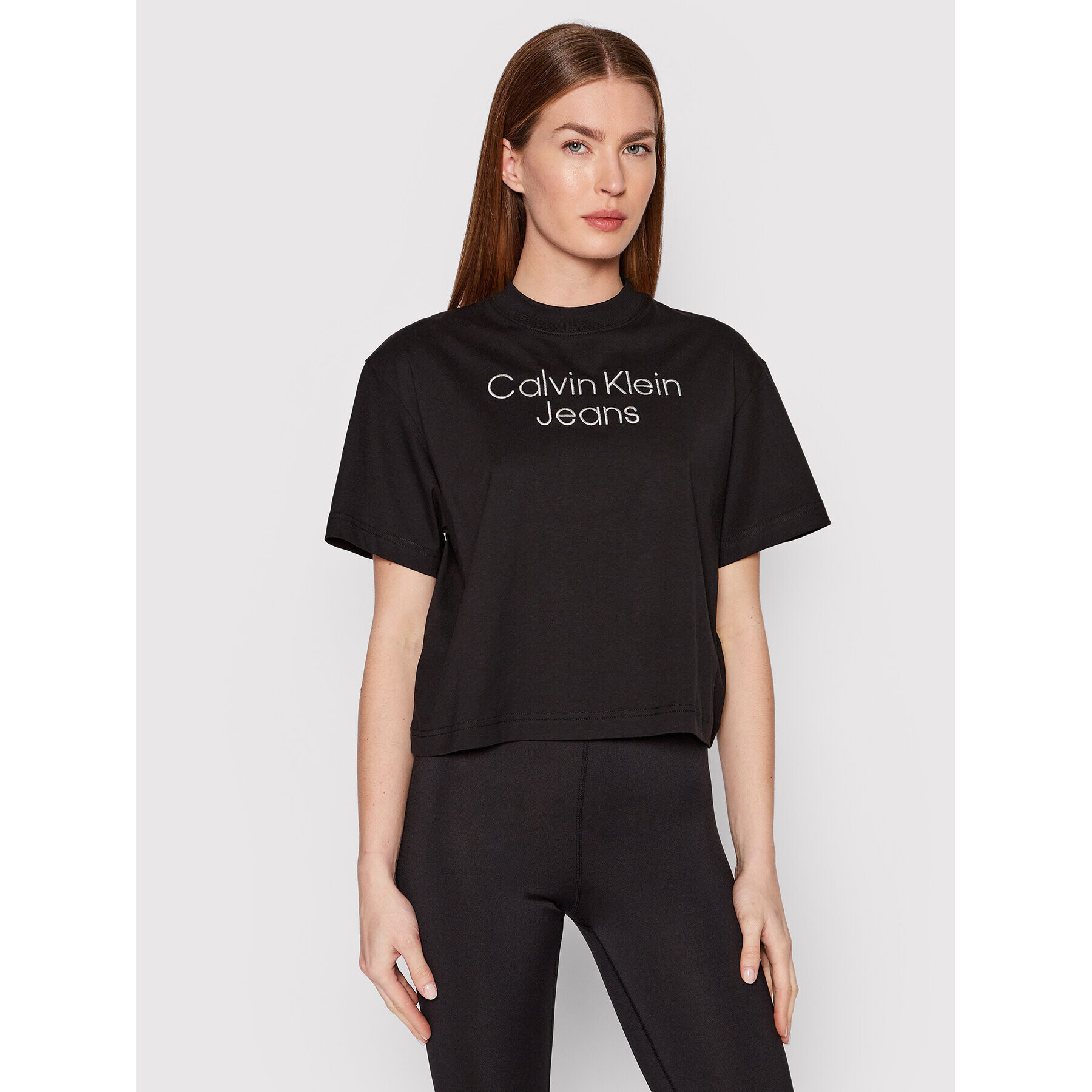 Calvin Klein Jeans Póló J20J218260 Fekete Relaxed Fit - Pepit.hu