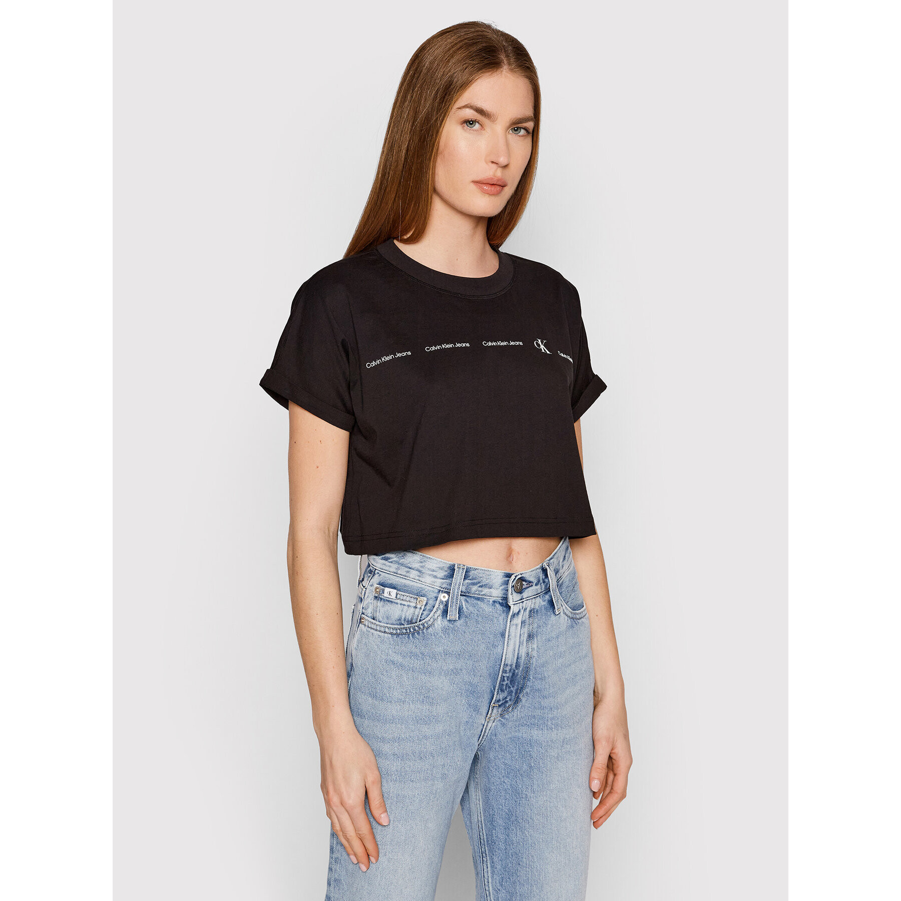 Calvin Klein Jeans Póló J20J218847 Fekete Oversize - Pepit.hu