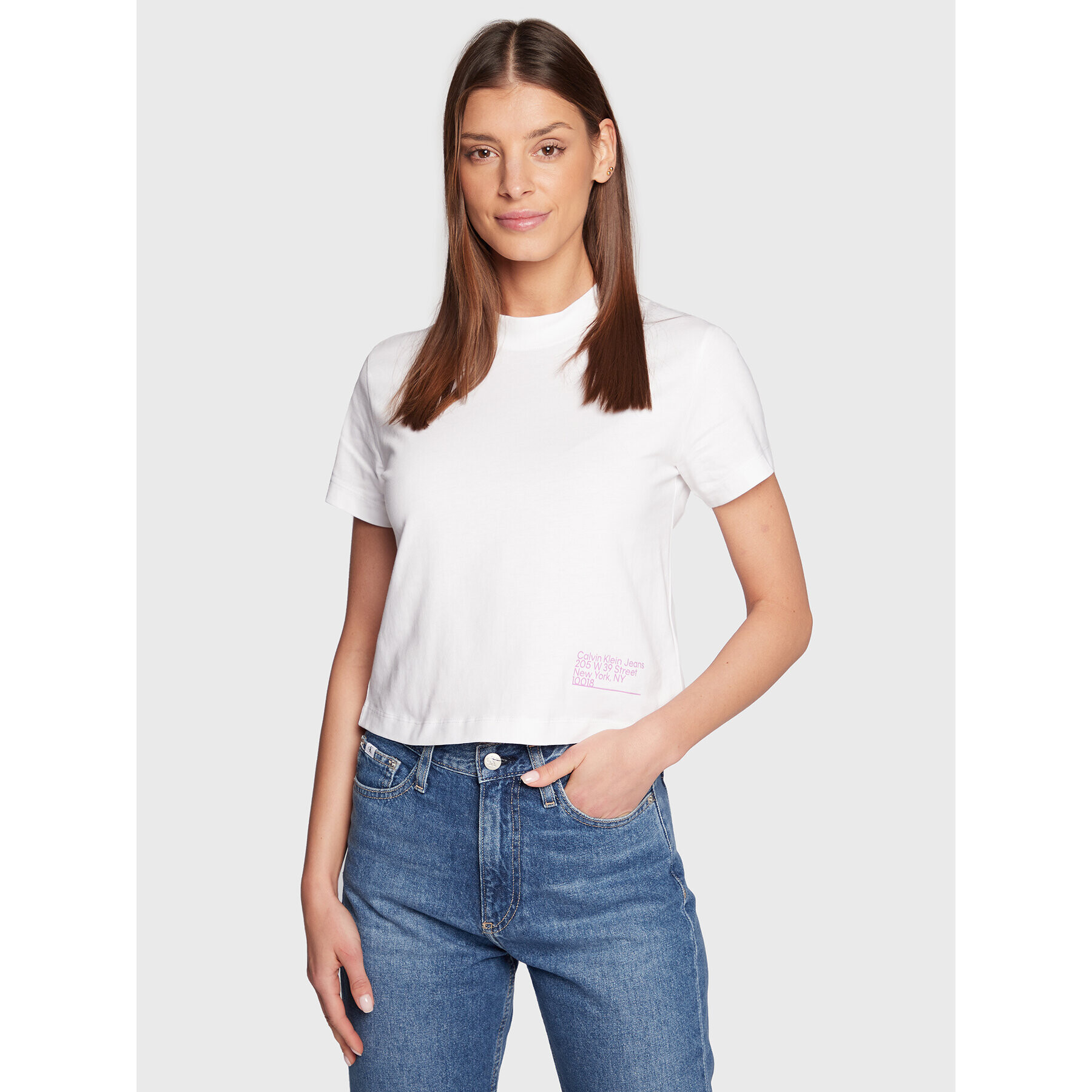 Calvin Klein Jeans Póló J20J220276 Fehér Regular Fit - Pepit.hu