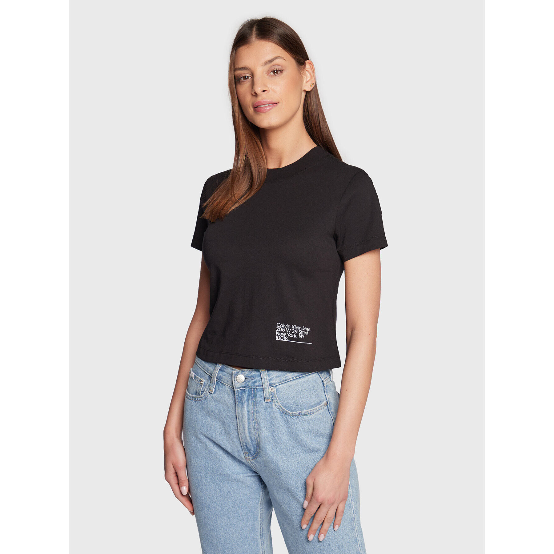 Calvin Klein Jeans Póló J20J220276 Fekete Regular Fit - Pepit.hu