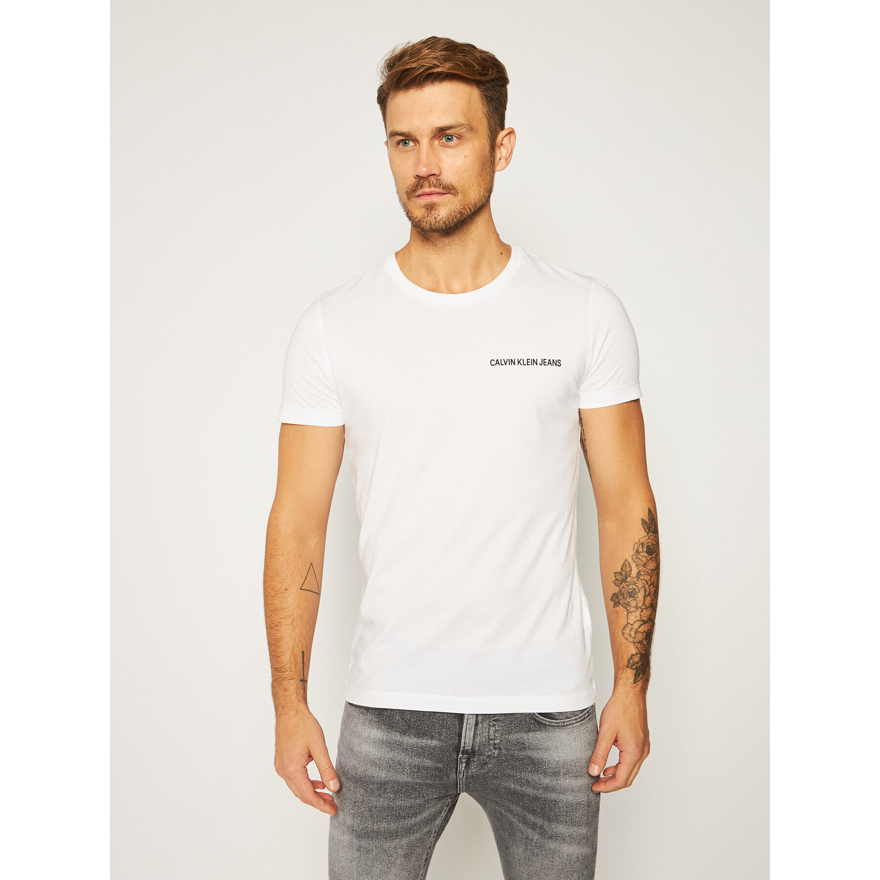 Calvin Klein Jeans Póló J30J307852 Fehér Regular Fit - Pepit.hu