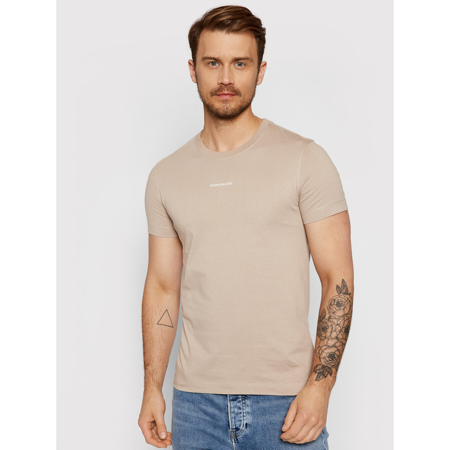 Calvin Klein Jeans Póló J30J318067 Szürke Slim Fit - Pepit.hu