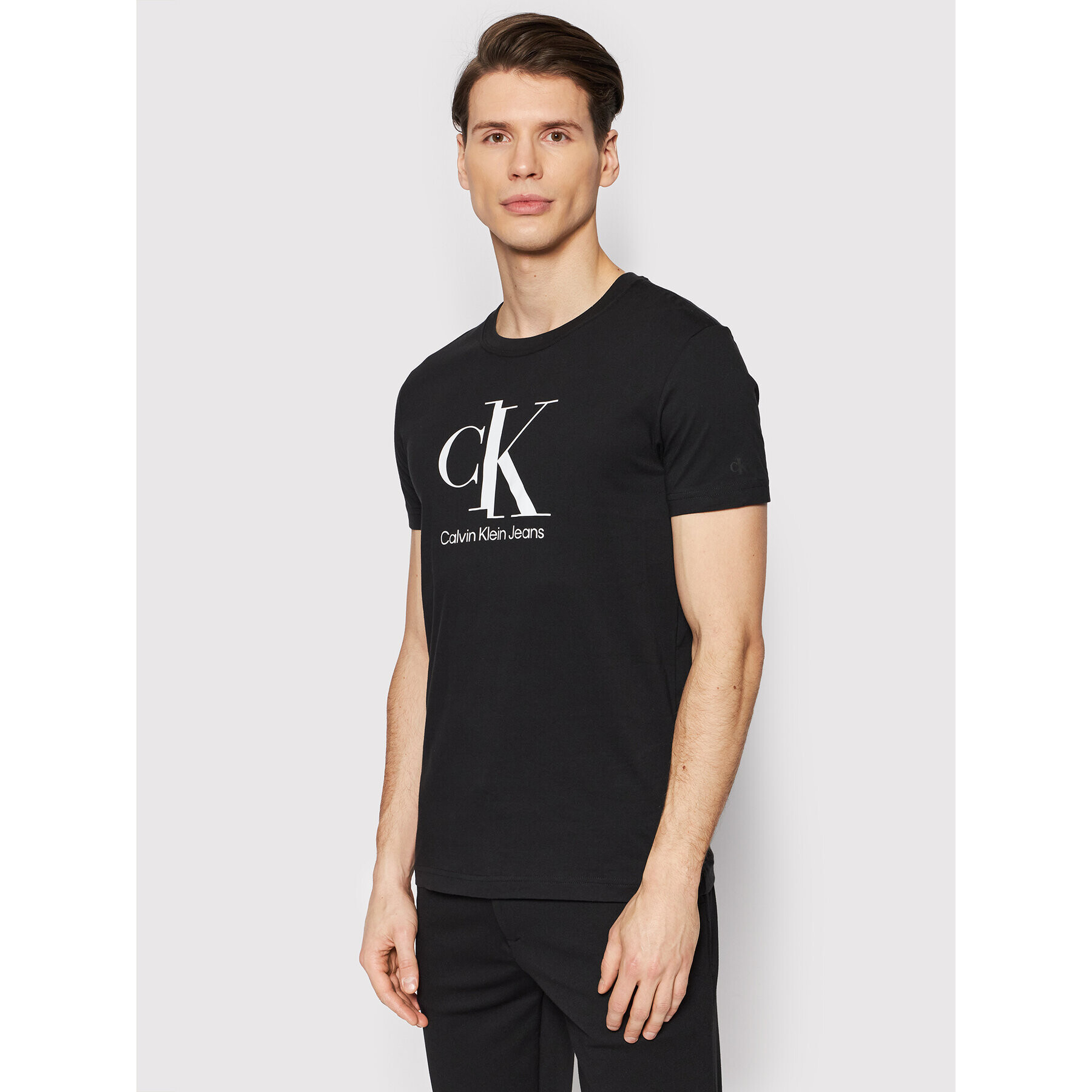 Calvin Klein Jeans Póló J30J319713 Fekete Regular Fit - Pepit.hu