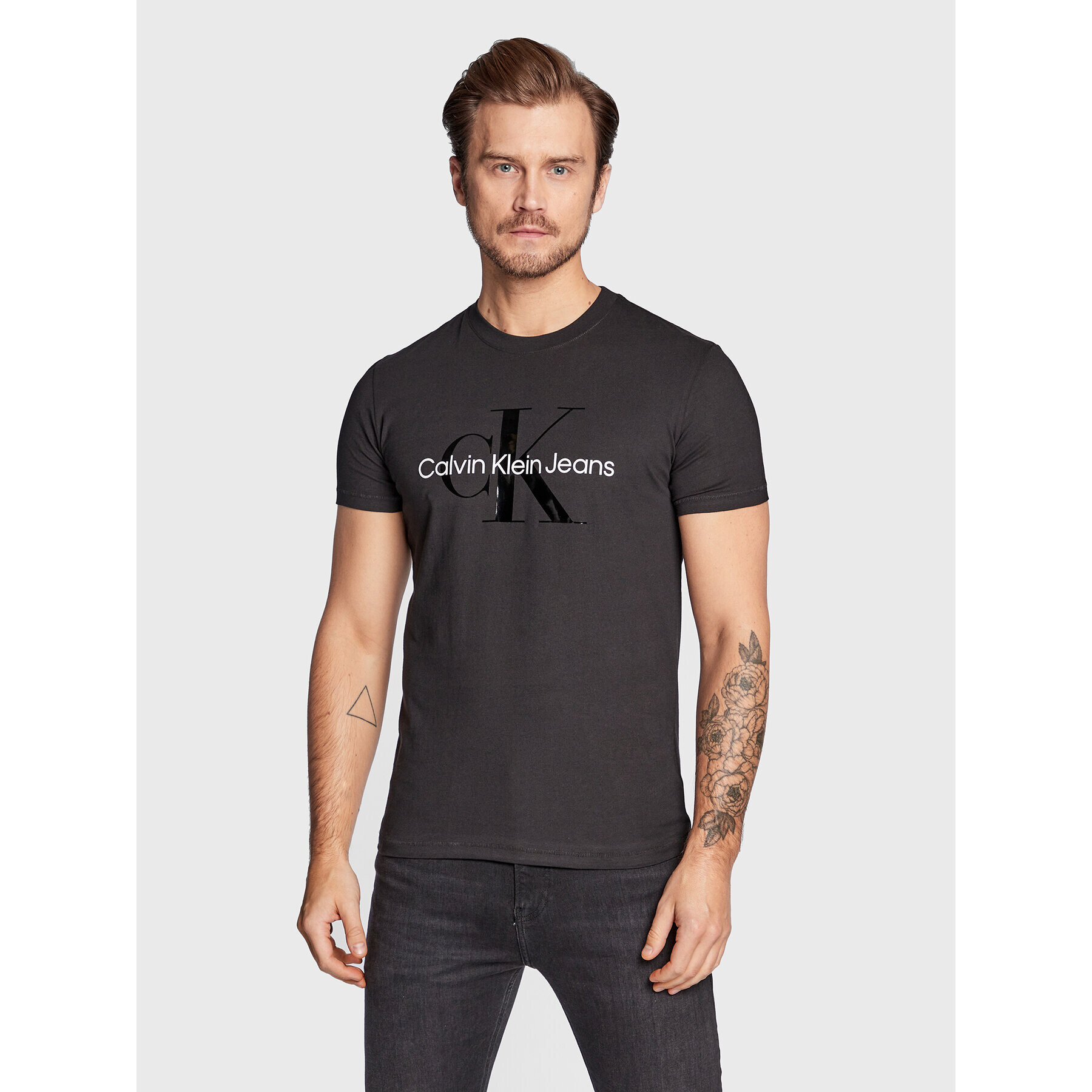 Calvin Klein Jeans Póló J30J320806 Fekete Slim Fit - Pepit.hu