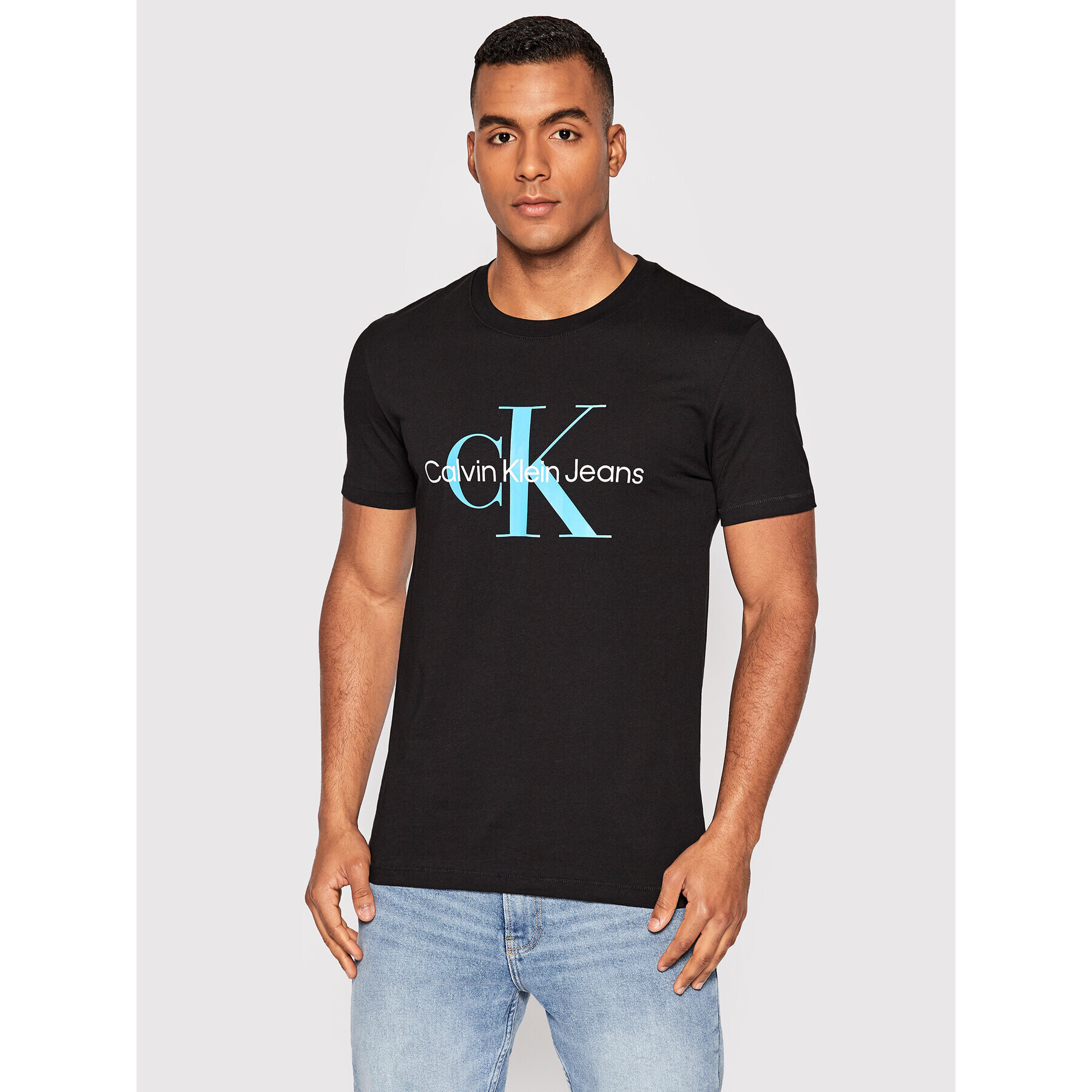 Calvin Klein Jeans Póló J30J320806 Fekete Slim Fit - Pepit.hu