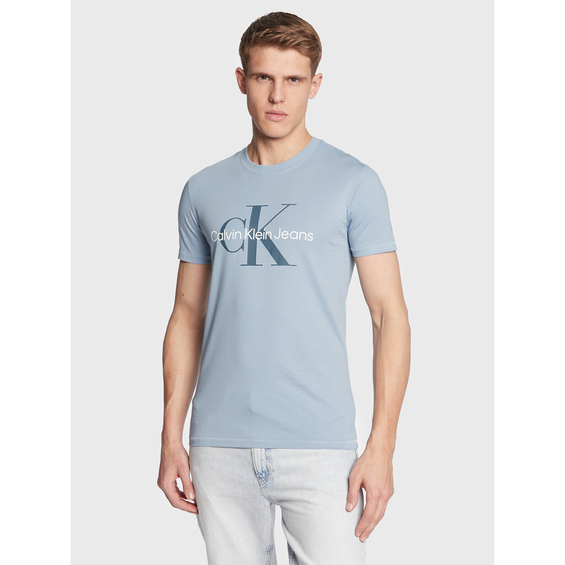 Calvin Klein Jeans Póló J30J320806 Kék Slim Fit - Pepit.hu