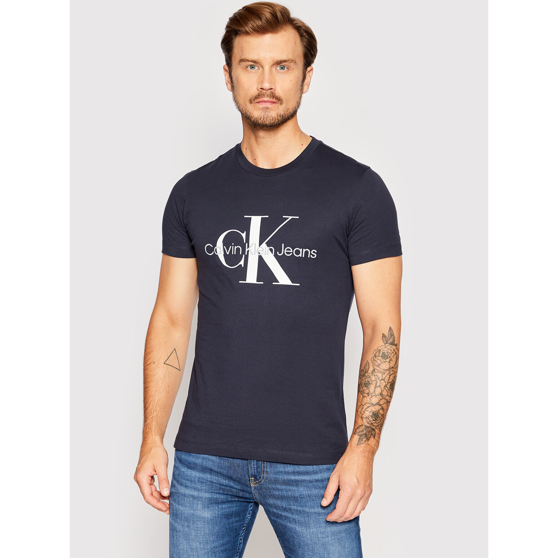 Calvin Klein Jeans Póló J30J320935 Sötétkék Slim Fit - Pepit.hu