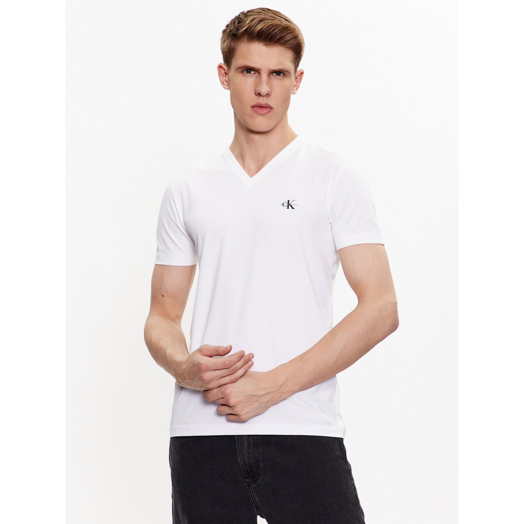 Calvin Klein Jeans Póló J30J322842 Fehér Regular Fit - Pepit.hu