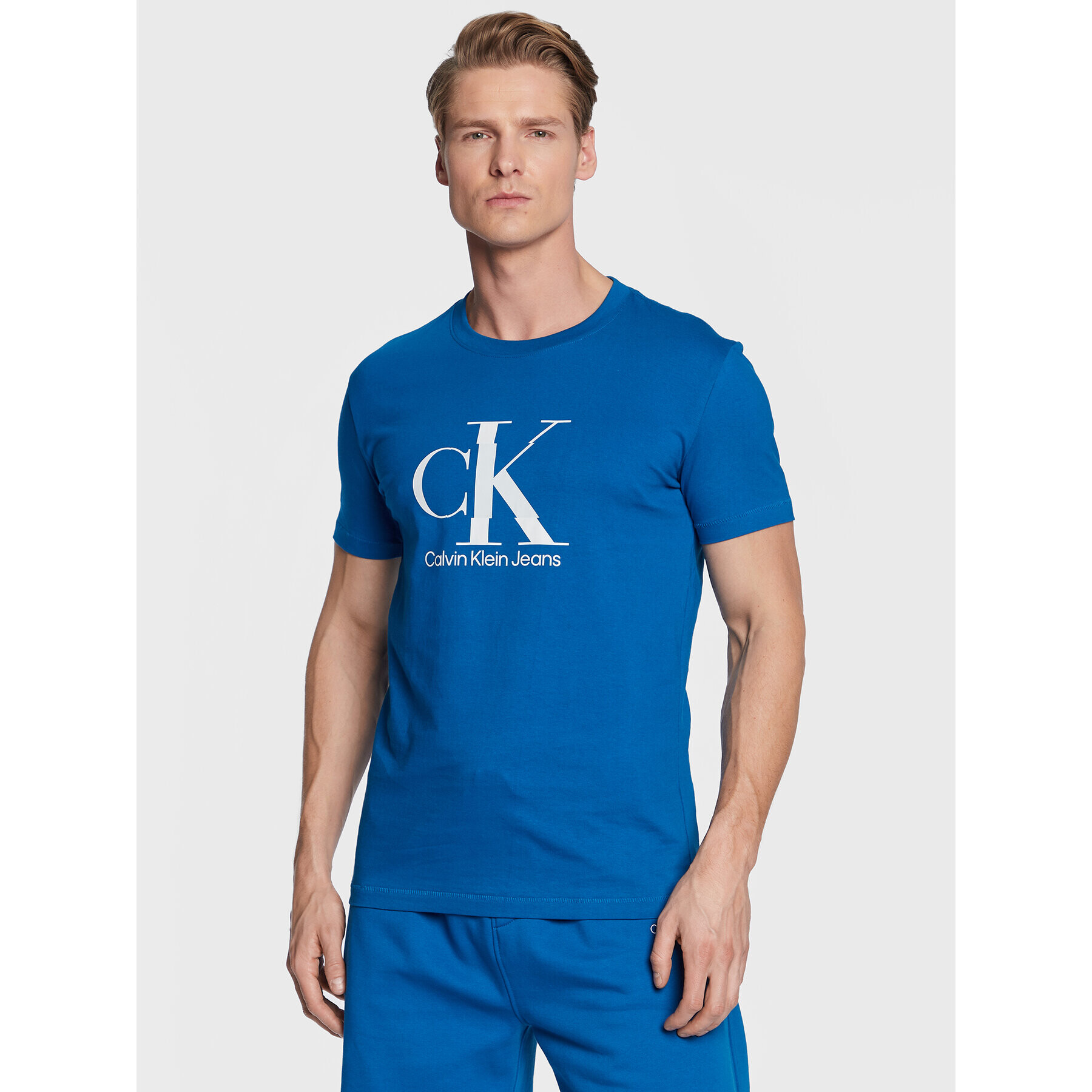 Calvin Klein Jeans Póló J30J323299 Kék Regular Fit - Pepit.hu