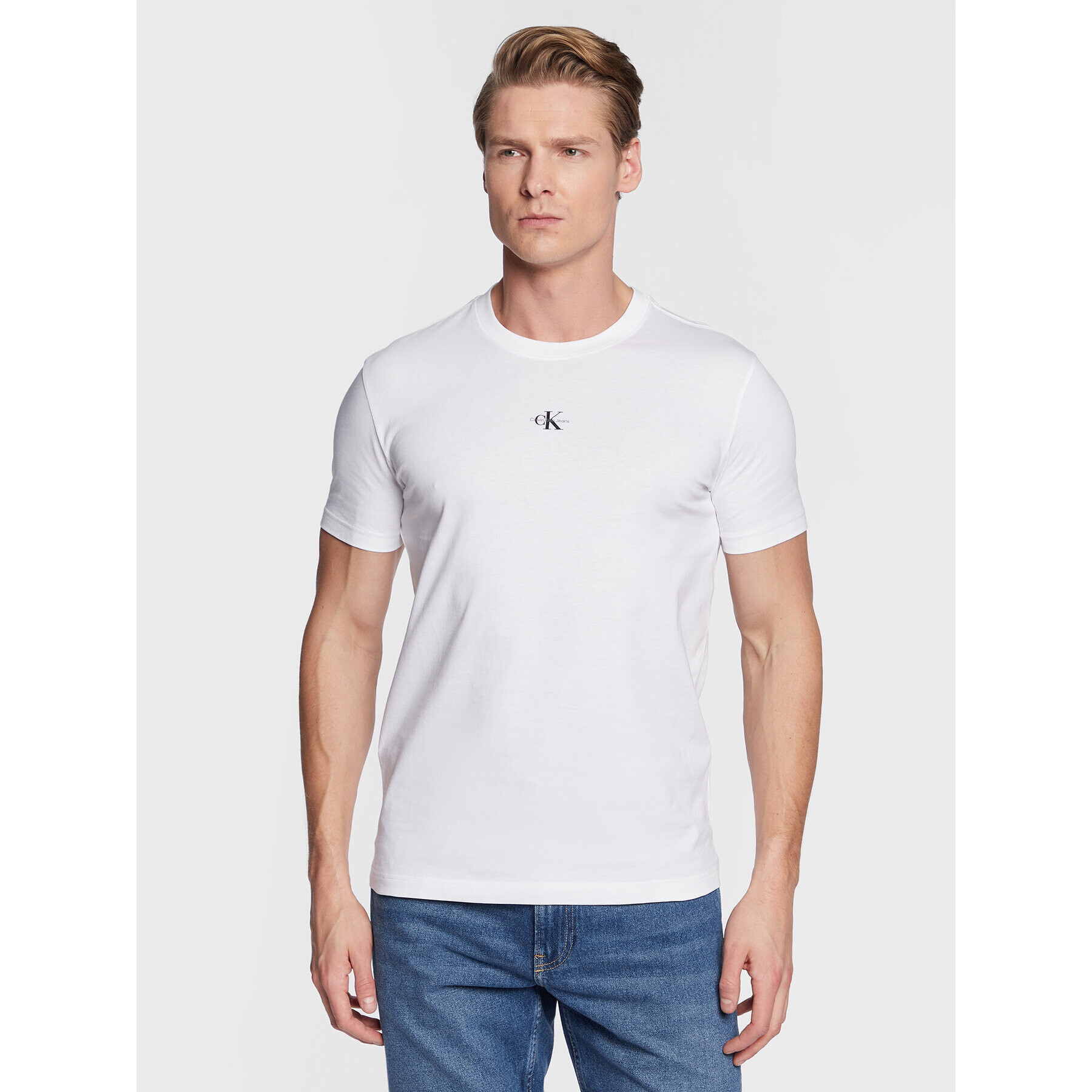 Calvin Klein Jeans Póló Monogram J30J322466 Fehér Regular Fit - Pepit.hu