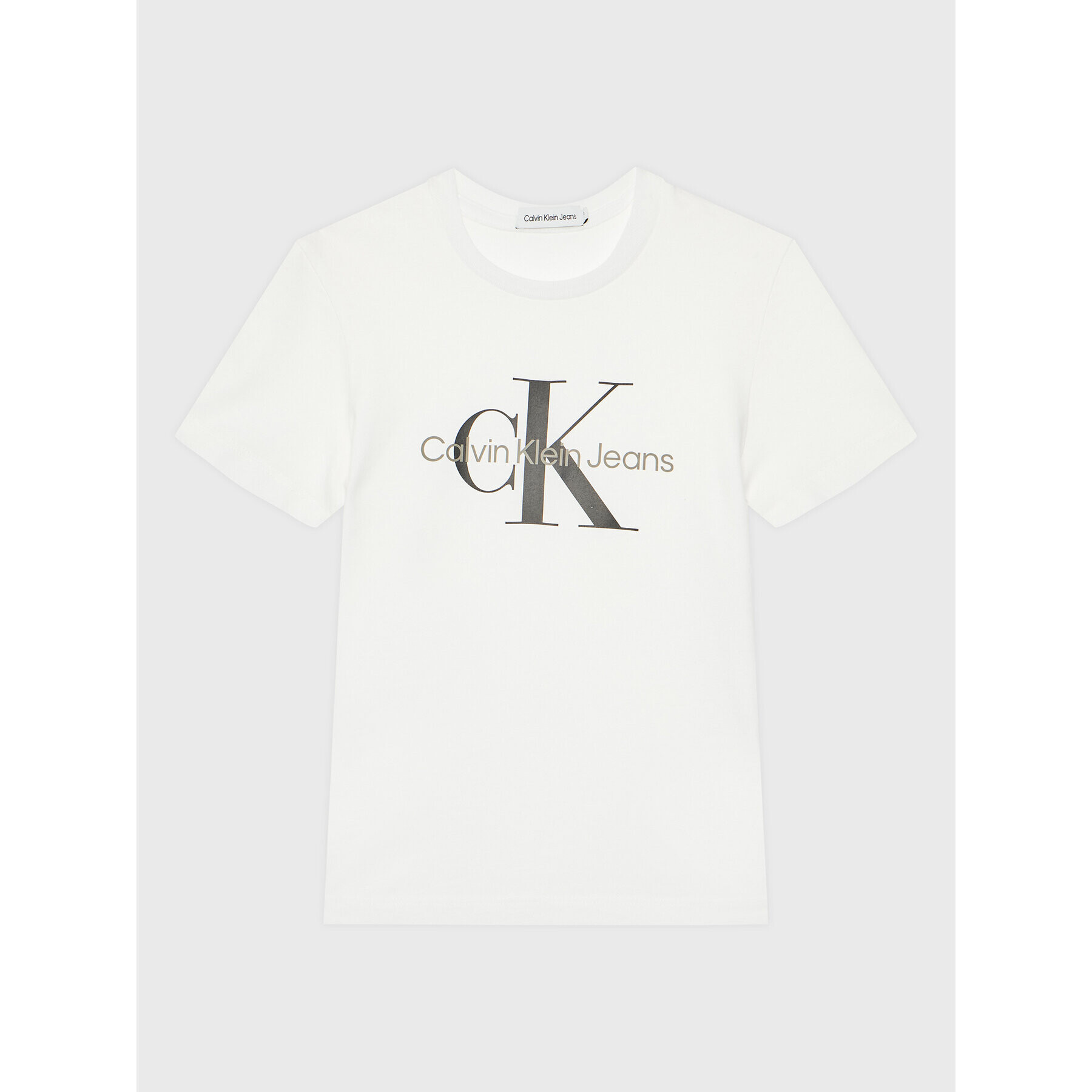 Calvin Klein Jeans Póló Monogram Logo IU0IU00267 Fehér Regular Fit - Pepit.hu